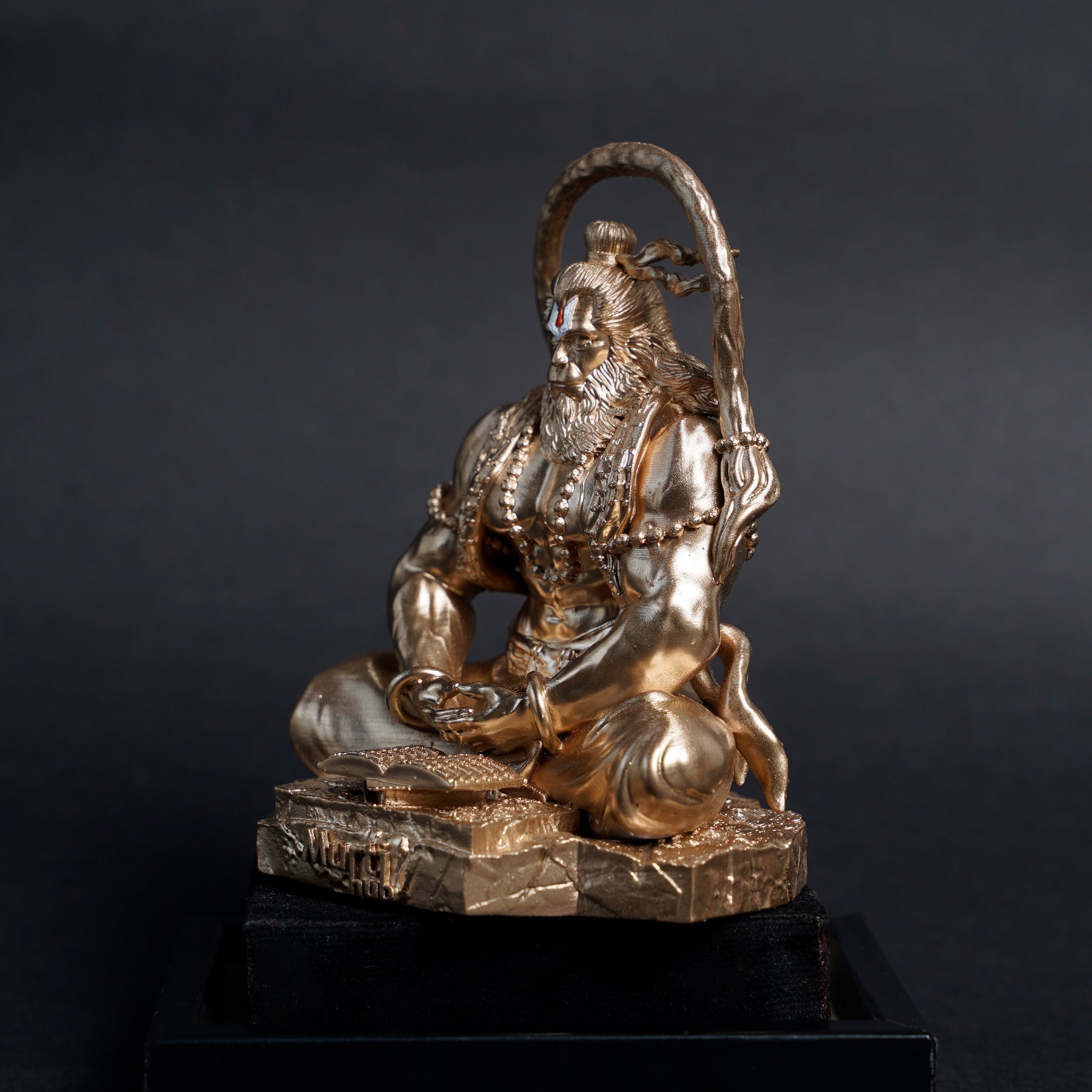 Pavan Sut Hanuman Ji — The Road Guardian | Matte Finish | Seated Blessing Idol for Car Dashboard