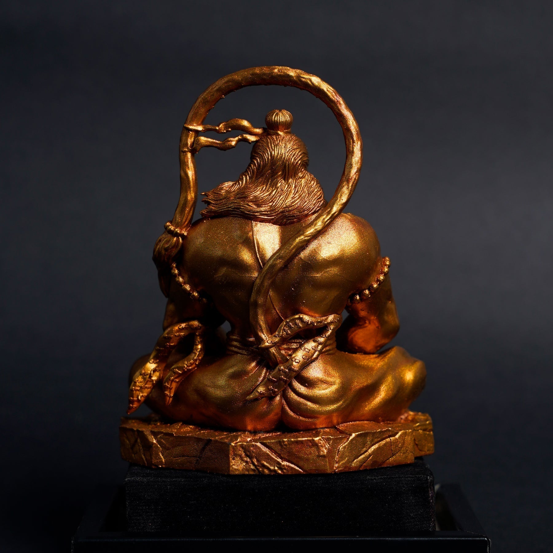 Pavan Sut Hanuman Ji — The Road Guardian | Copper Gold Finish | Car Dashboard Idol
