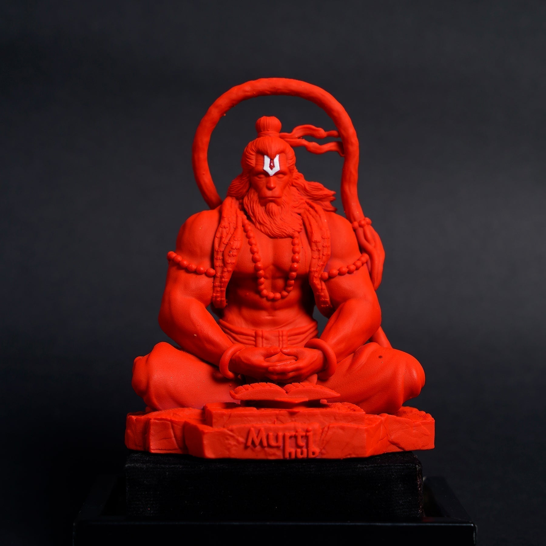 Pavan Sut Hanuman Ji — The Road Guardian | Matte Finish | Seated Blessing Idol for Car Dashboard