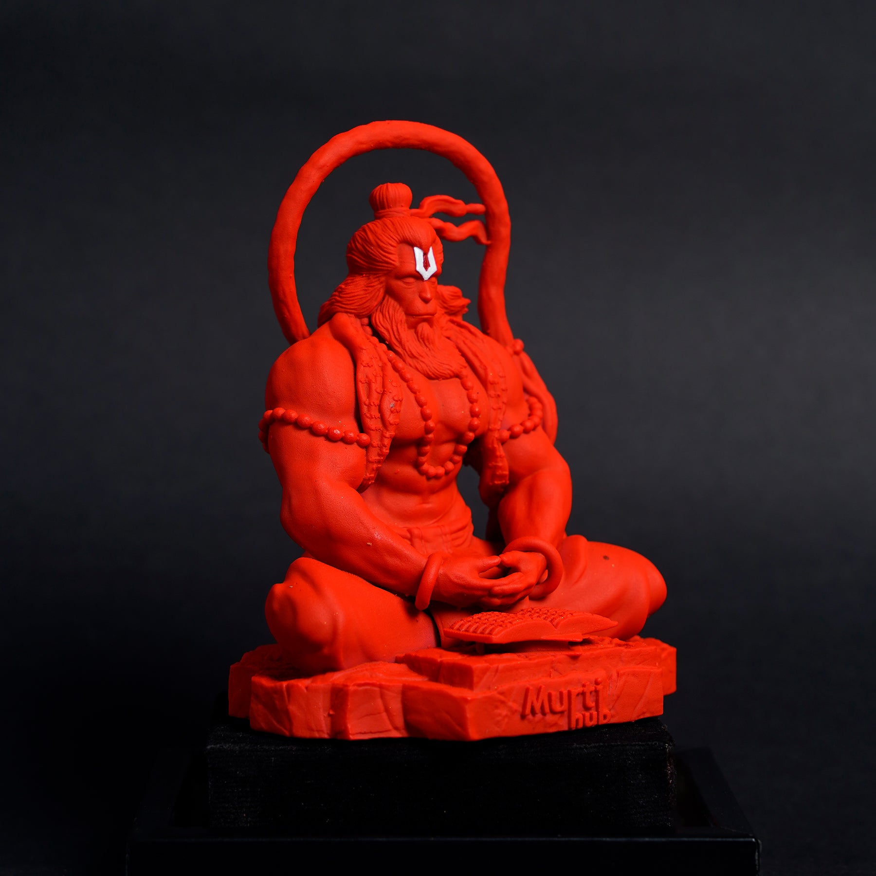 Pavan Sut Hanuman Ji — The Road Guardian | Matte Finish | Seated Blessing Idol for Car Dashboard