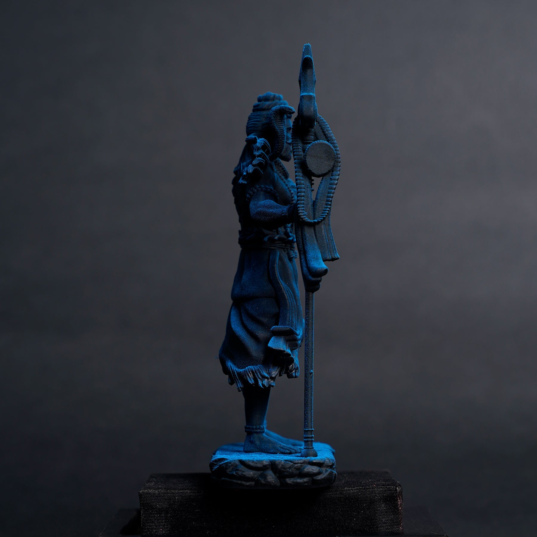 Shiva — The Protector | Standing Mahadev Idol for Car Dashboard | Antique Gold