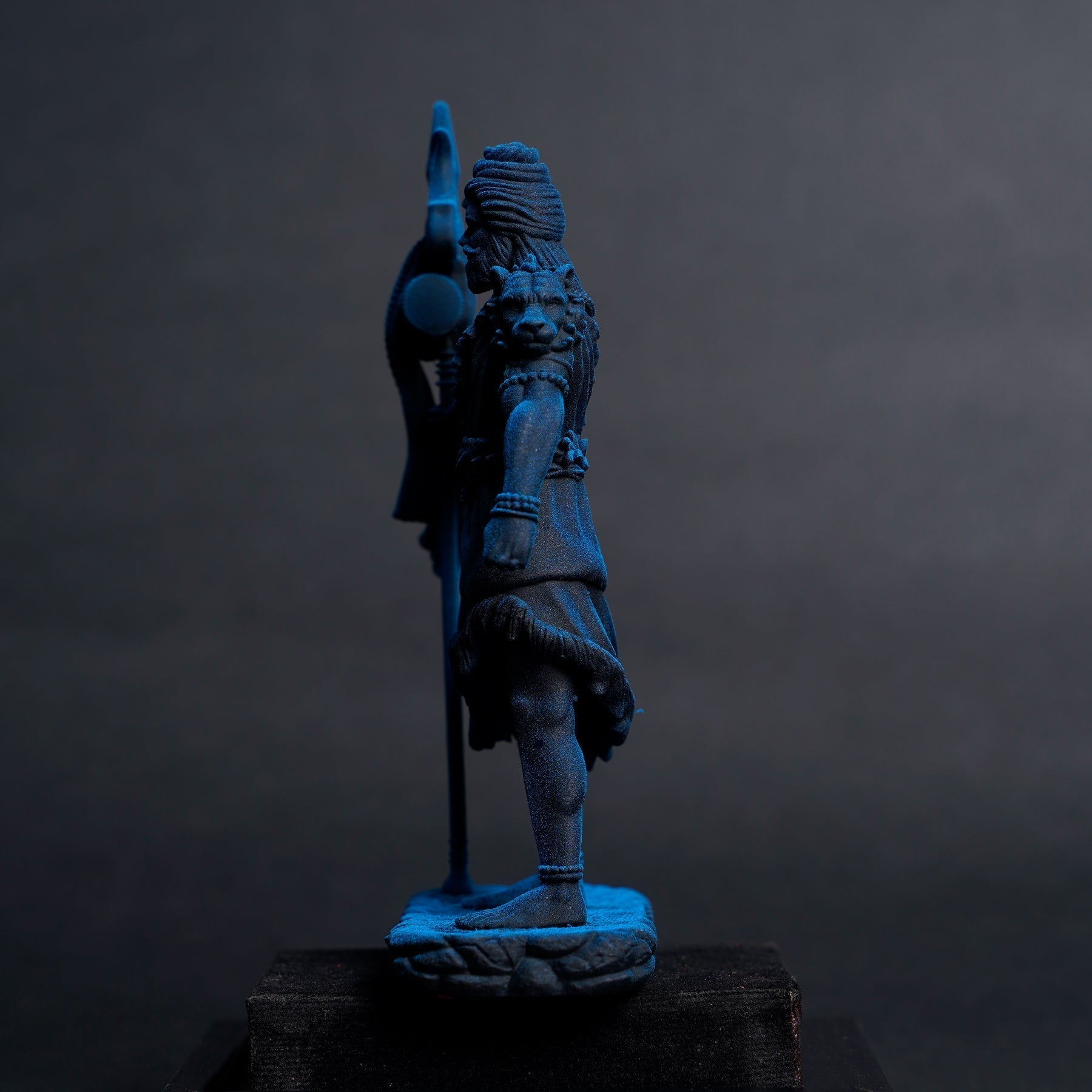 Shiva — The Protector | Standing Mahadev Idol for Car Dashboard | Blue