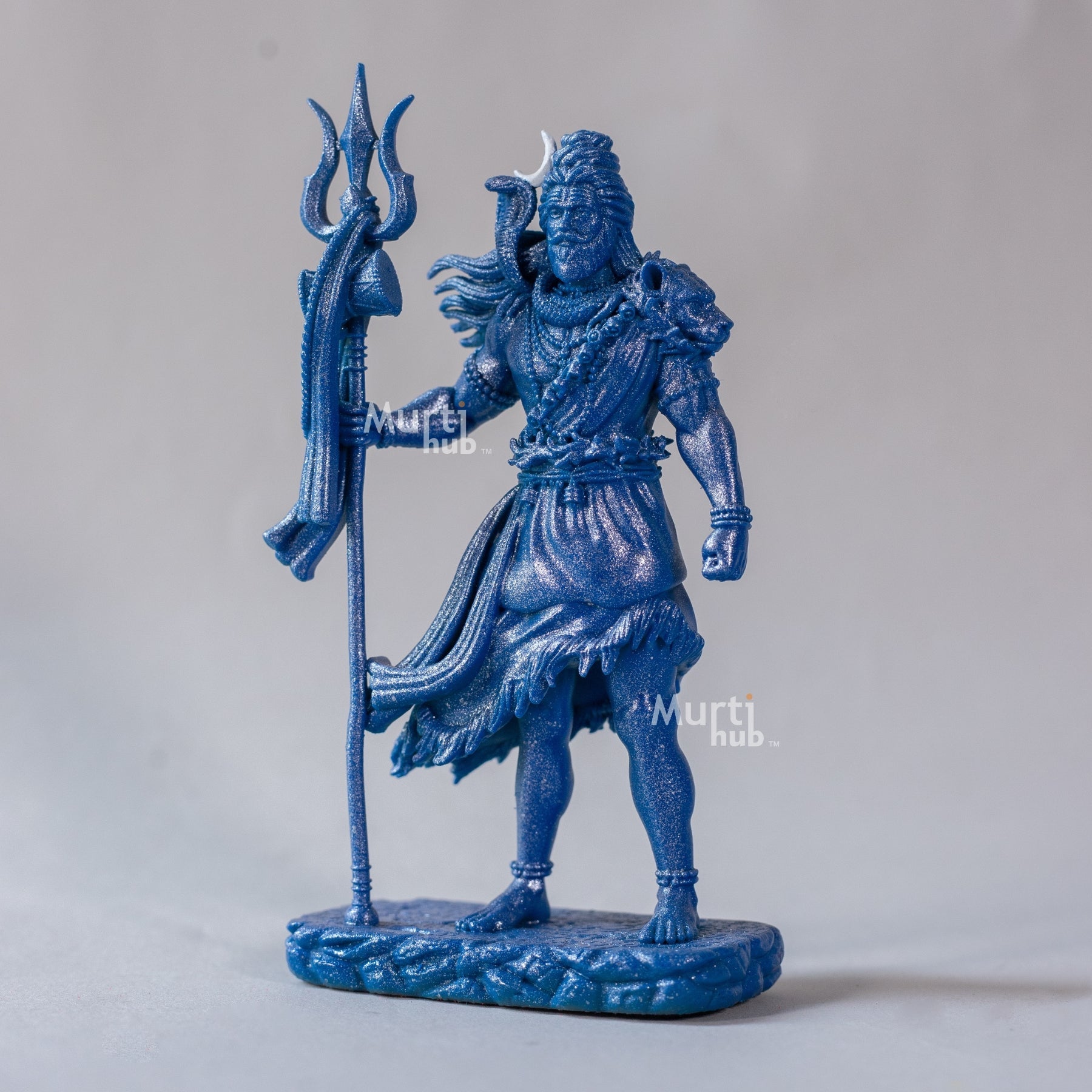 Shiva โ The Protector | Standing Mahadev Idol for Car Dashboard | Gold Black