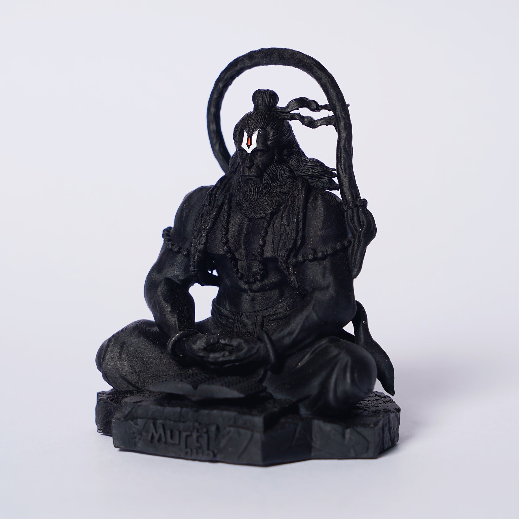 Pavan Sut Hanuman Ji — The Road Guardian | Matte Finish | Seated Blessing Idol for Car Dashboard