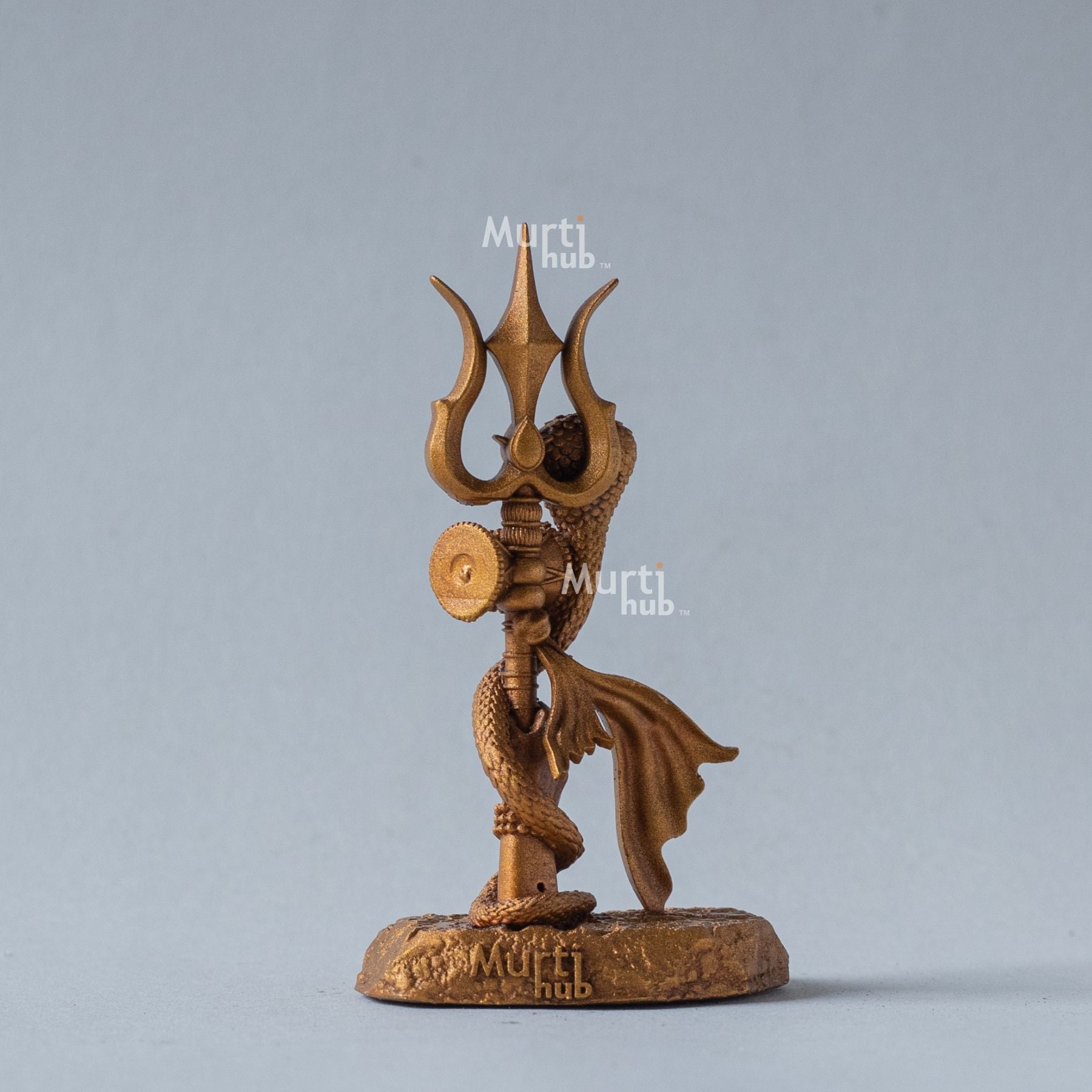 Shiva's Trishul Damru — Om Namah Shivay | Hand-Painted Resin Idol for Car Dashboard