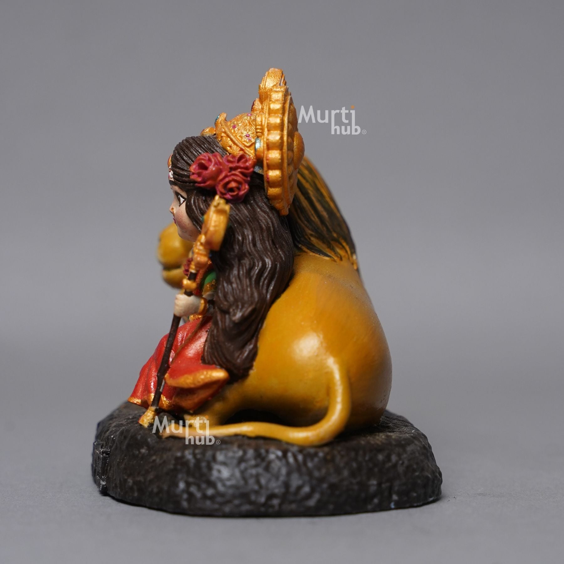 Maa Durga with Lion β The Fierce Protector Hand painted