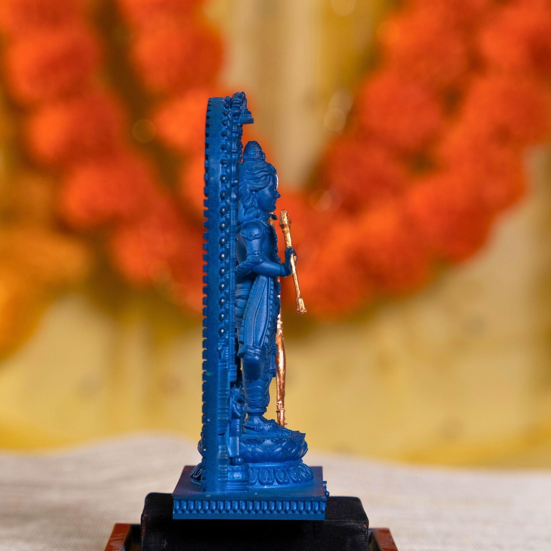Ram Lalla Ayodhya Idol – Antique Gold | Car Dashboard & Home Mandir | Murtihub
