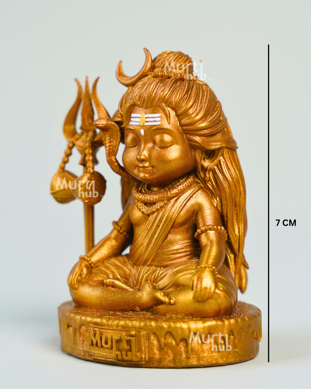 Baal Shiva Idol — The Serene Meditator | Pure White Finish | Car Dashboard & Home