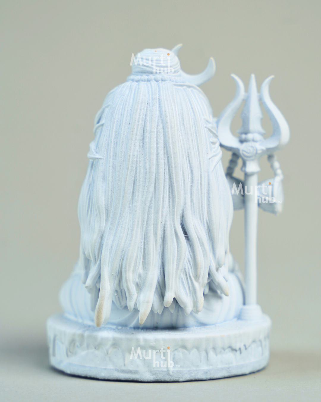 Baal Shiva Idol — The Serene Meditator | Pure White Finish | Car Dashboard & Home