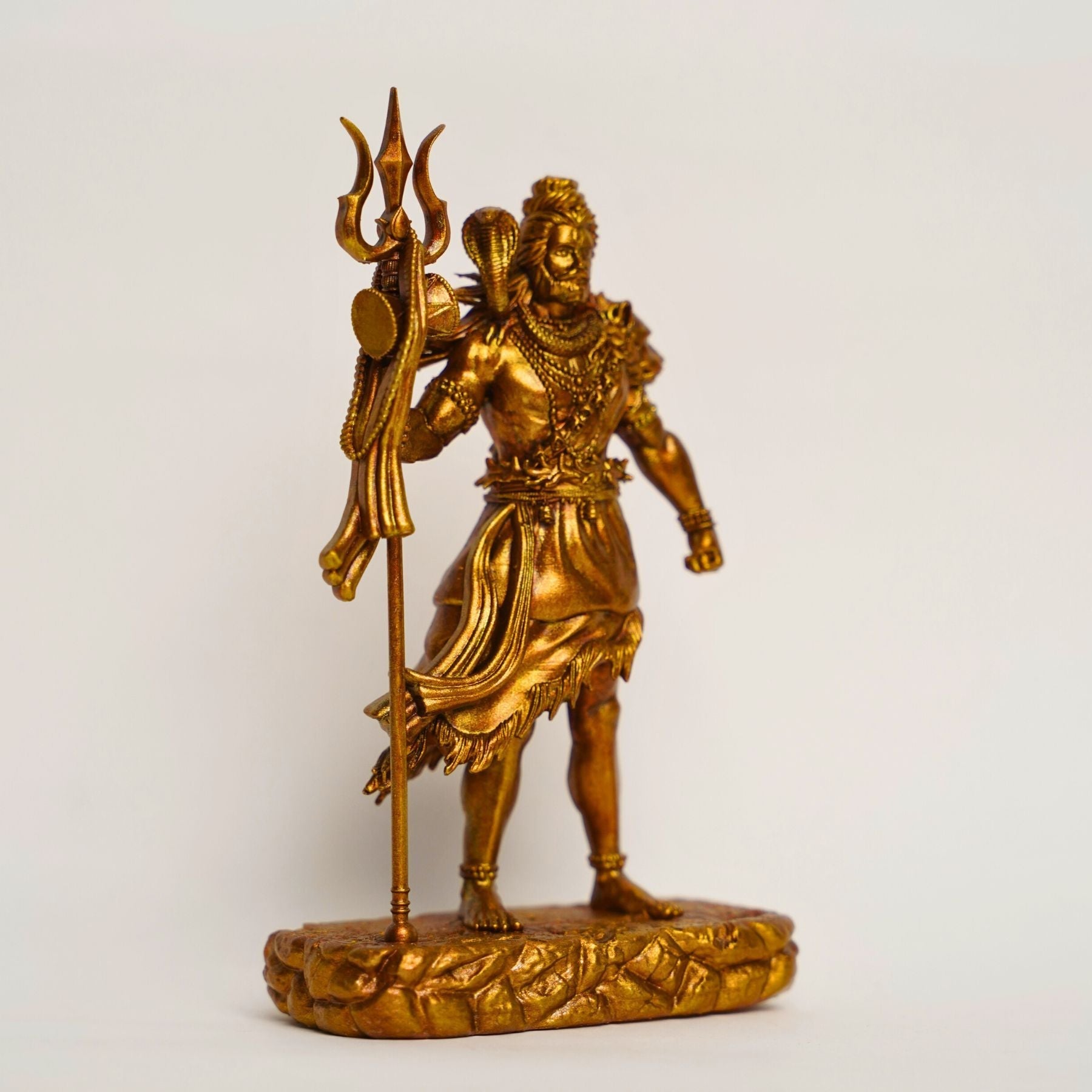 Shiva โ The Protector | Standing Mahadev Idol for Car Dashboard | Khakhi
