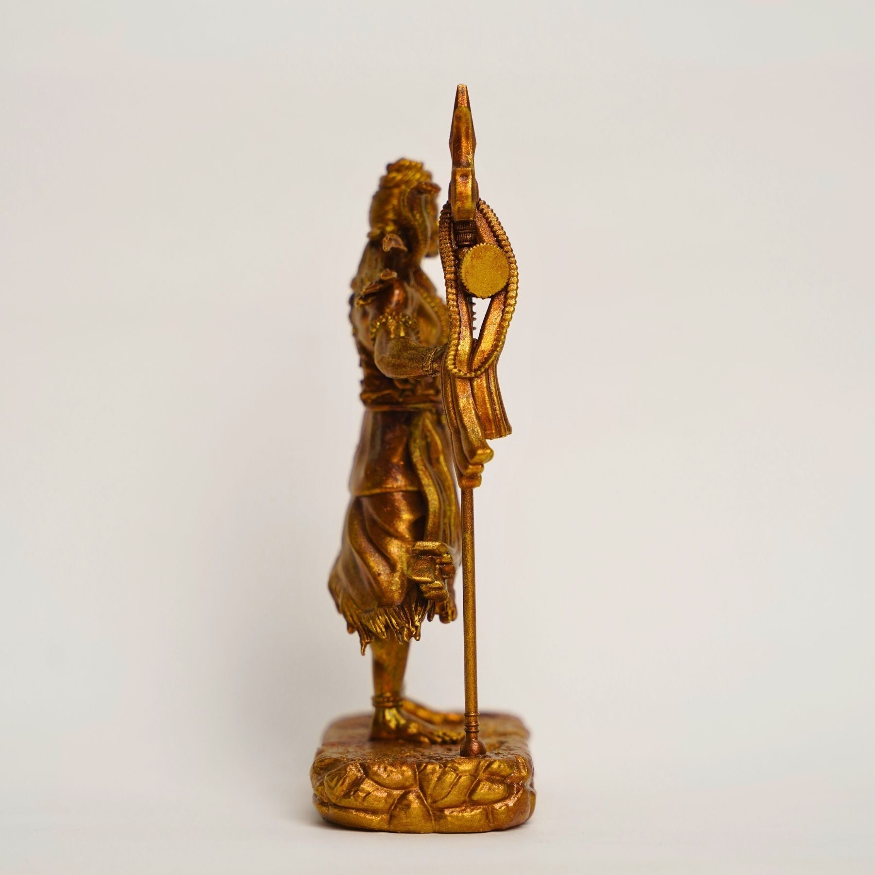 Shiva โ The Protector | Standing Mahadev Idol for Car Dashboard | Khakhi