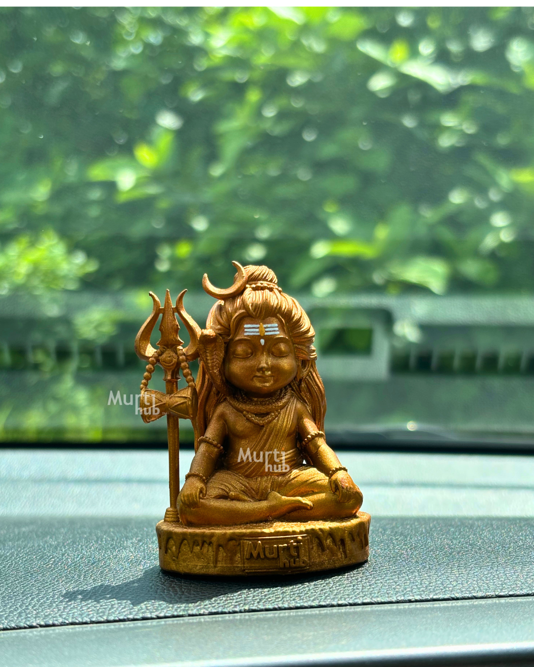 Baal Shiva Idol — The Serene Meditator | Pure White Finish | Car Dashboard & Home