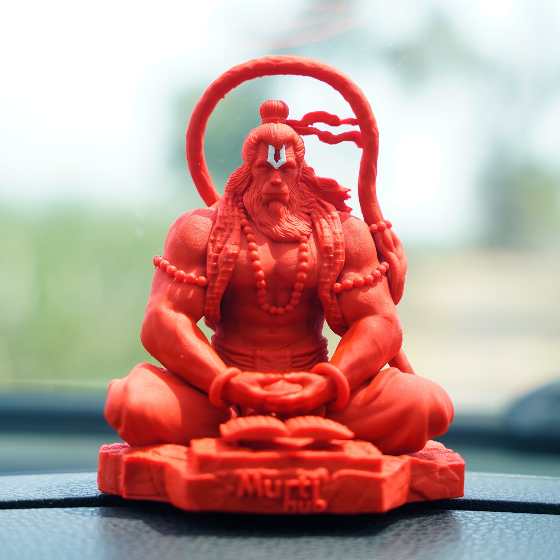 Pavan Sut Hanuman Ji — The Road Guardian | Copper Gold Finish | Car Dashboard Idol