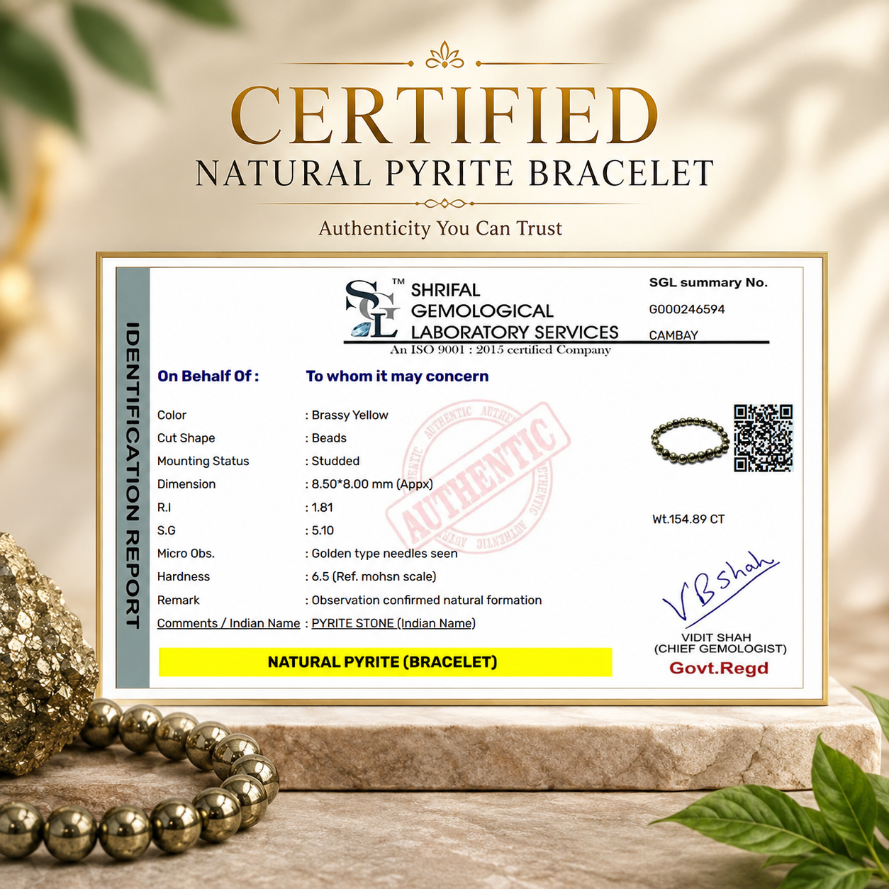 Money Magnet (Pyrite) Bracelet