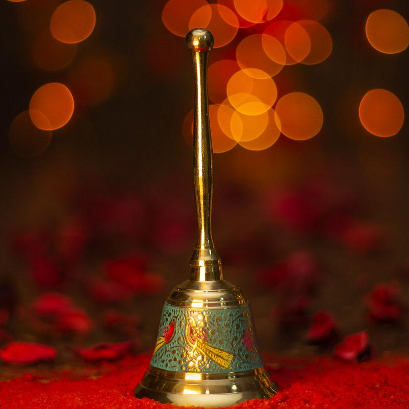 Handcrafted Brass Peacock Pooja Bell