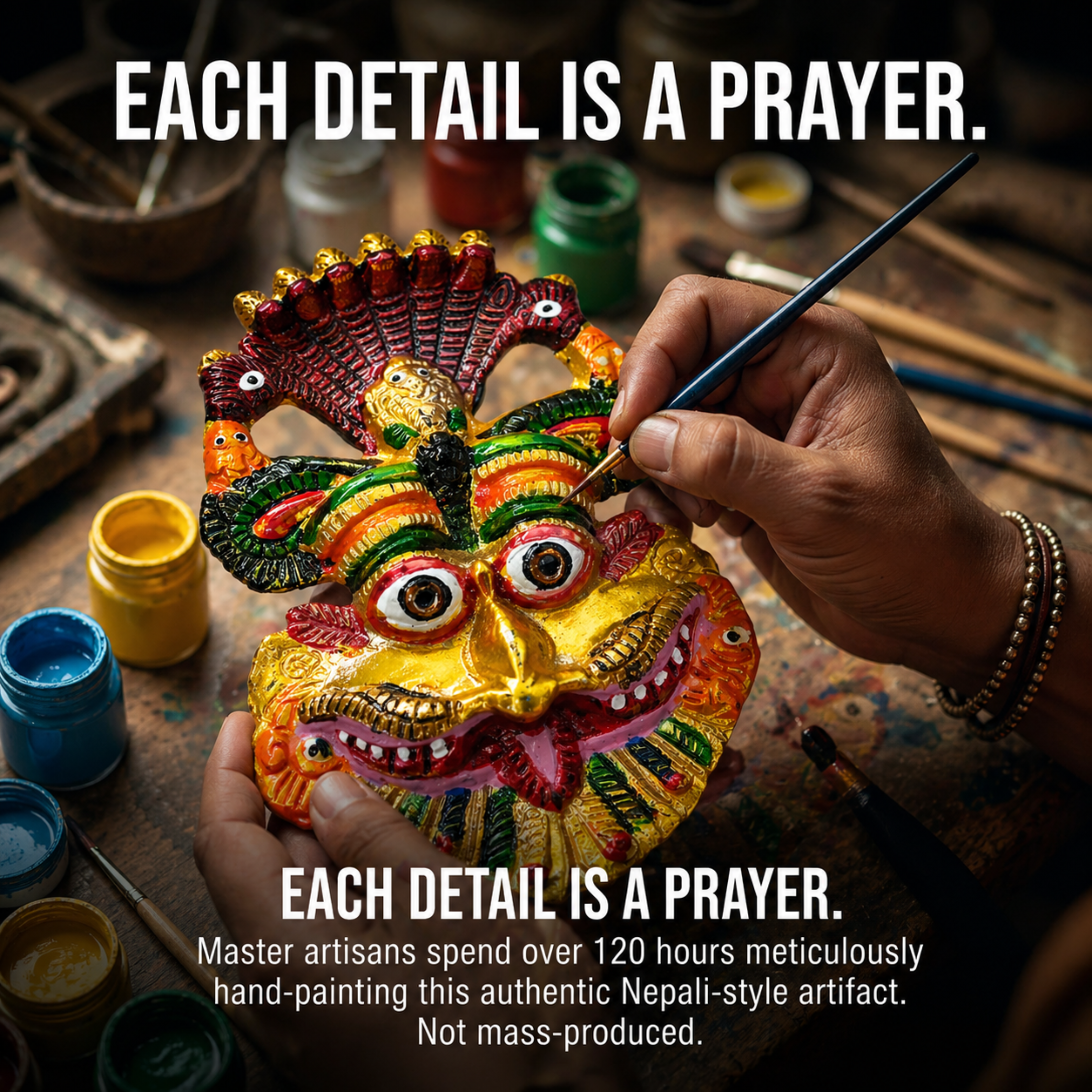 Multicolor Kirtimukh Wall Decor || NAZARBATTU