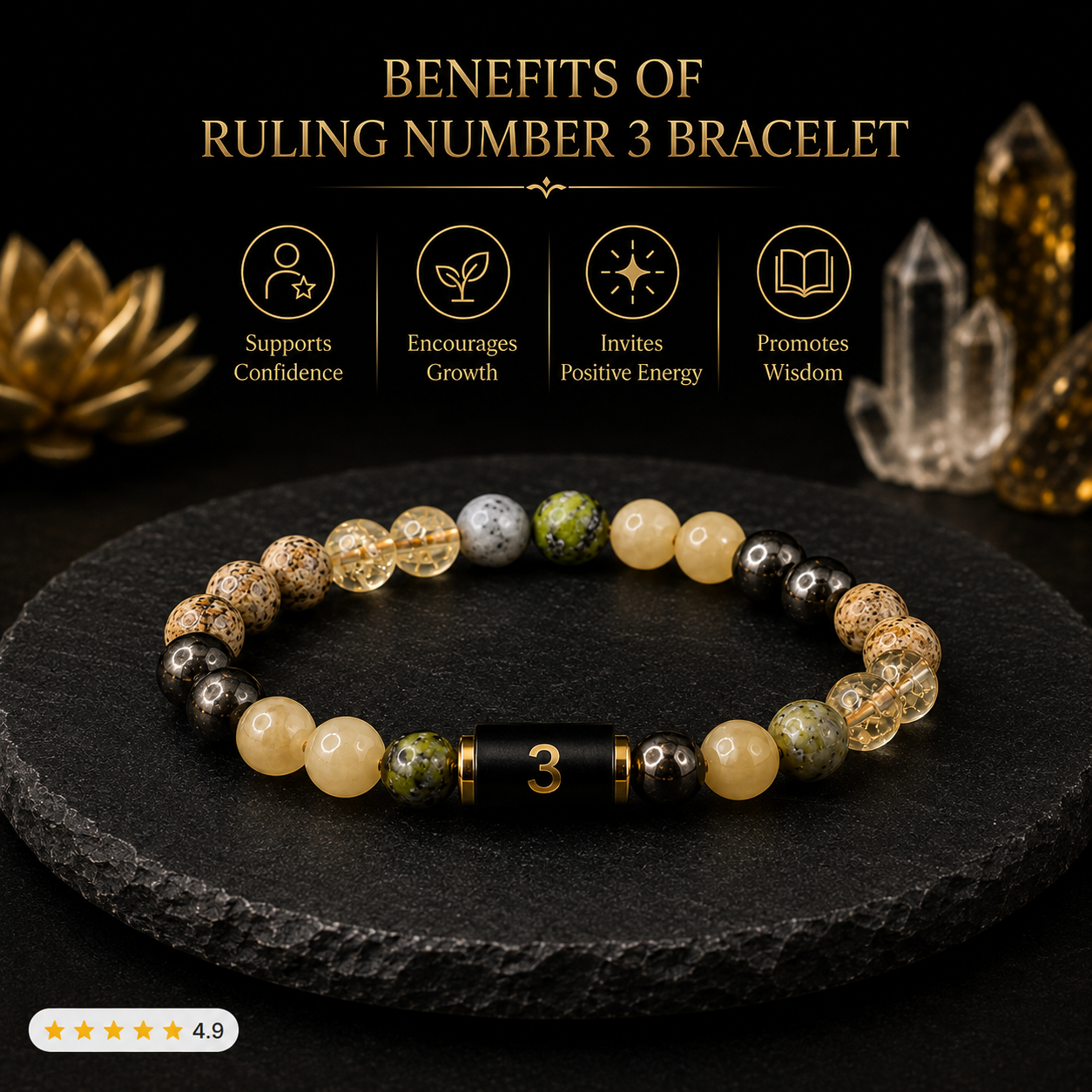 Numero Bracelet – Ruling Number 3 (Jupiter)