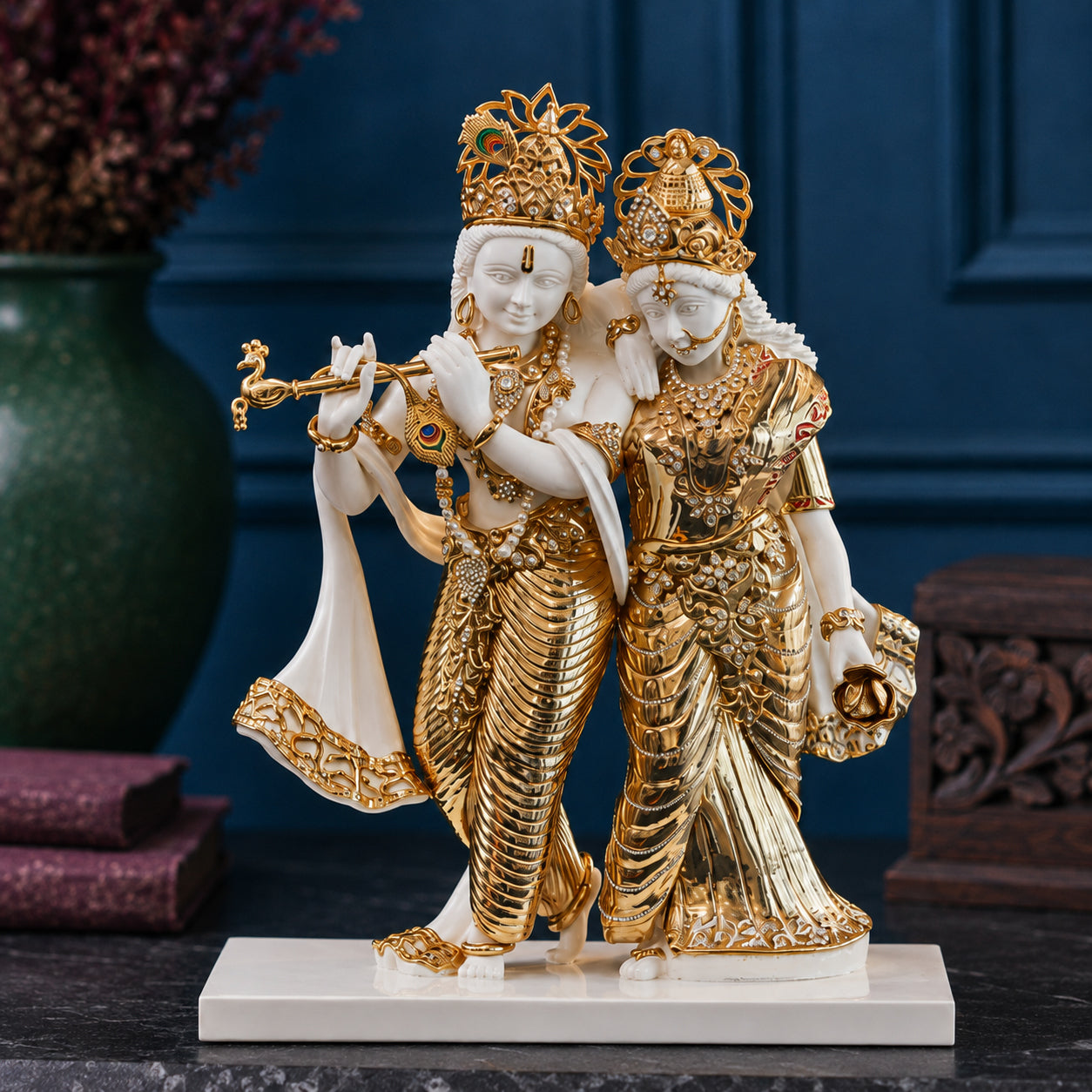 Radha Krishna Standing Murti in Eternal Love