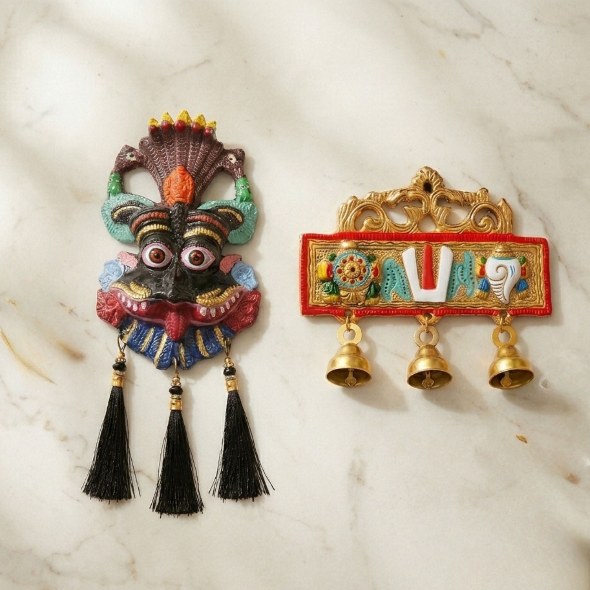 Tirupati Balaji Door Hanging with Narsingh Kirtimukh β Home Entrance Vastu Decor