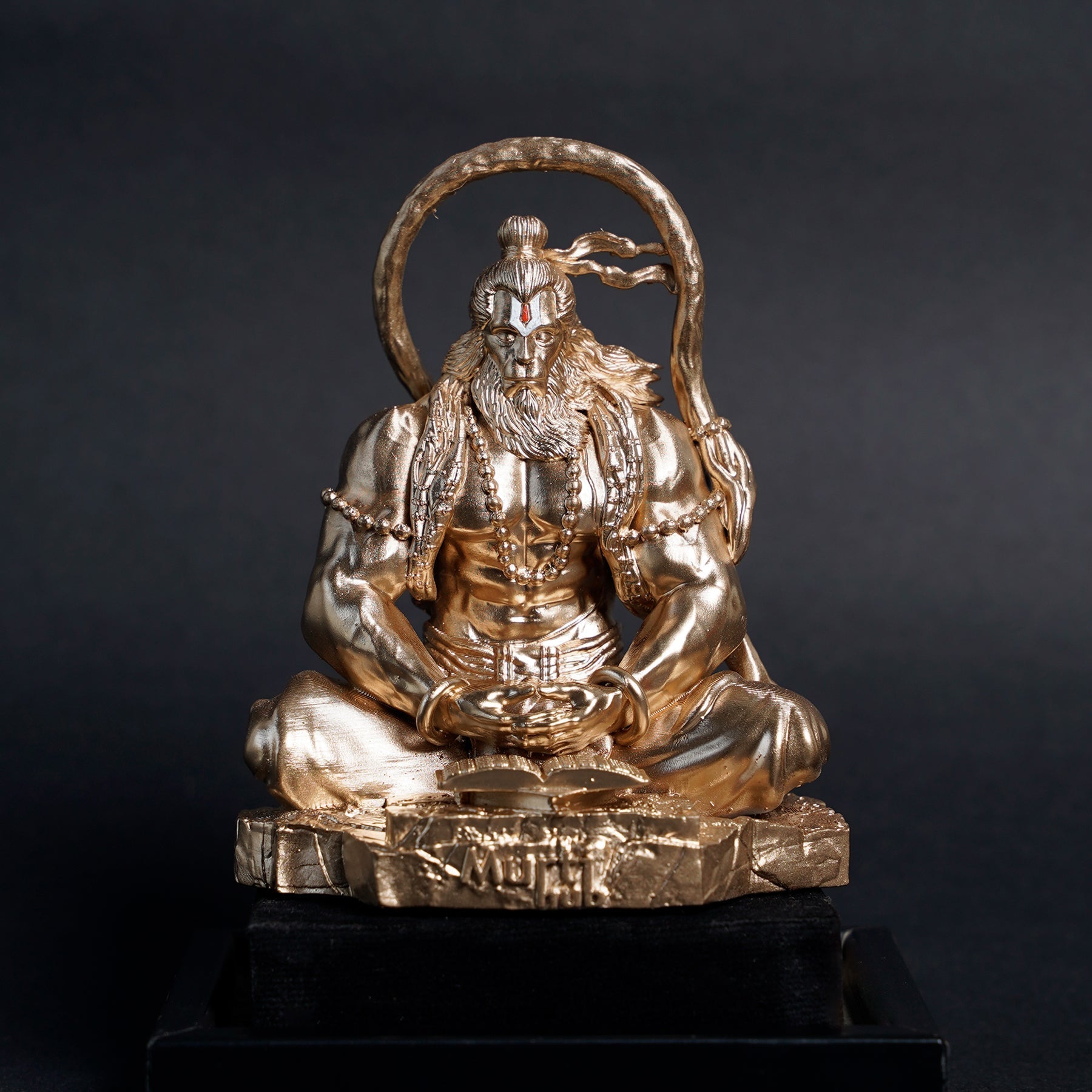 Pavan Sut Hanuman Ji — The Road Guardian | Copper Gold Finish | Car Dashboard Idol