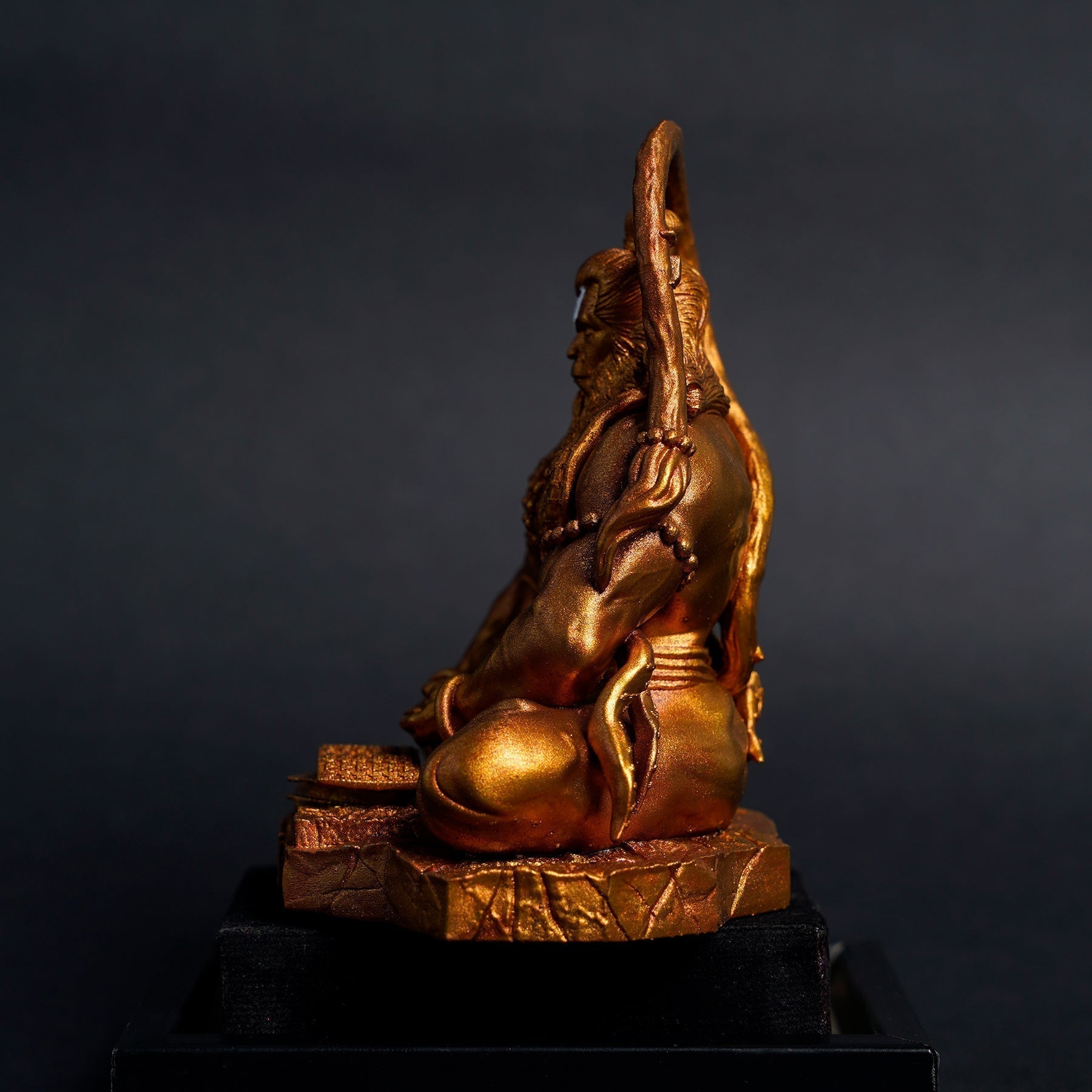 Pavan Sut Hanuman Ji — The Road Guardian | Matte Finish | Seated Blessing Idol for Car Dashboard