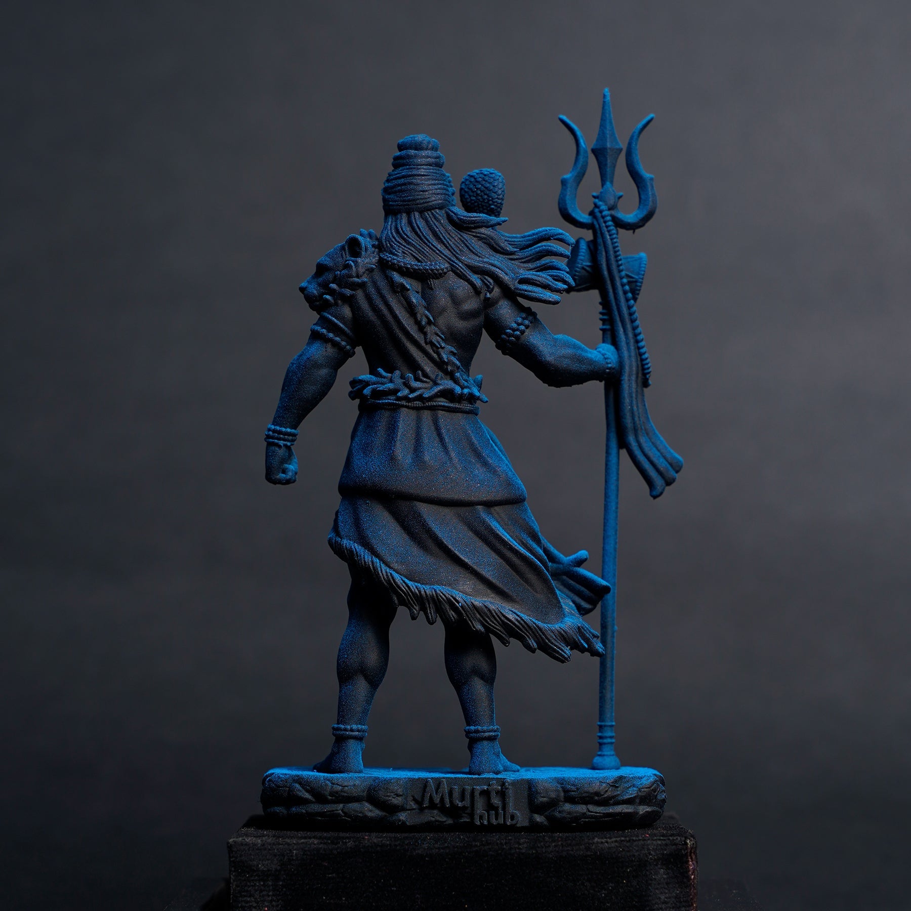 Shiva — The Protector | Standing Mahadev Idol for Car Dashboard | Antique Gold