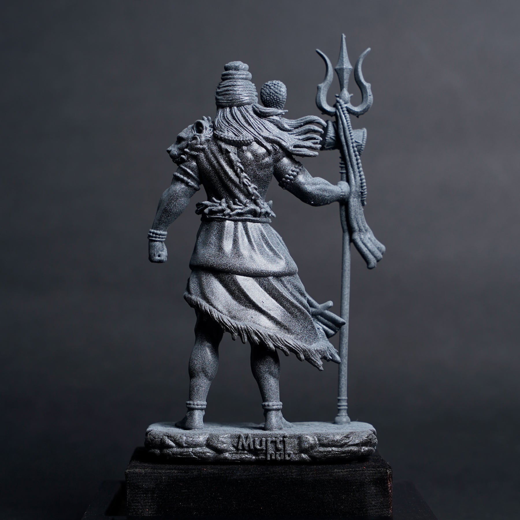 Shiva — The Protector | Standing Mahadev Idol for Car Dashboard | Antique Gold