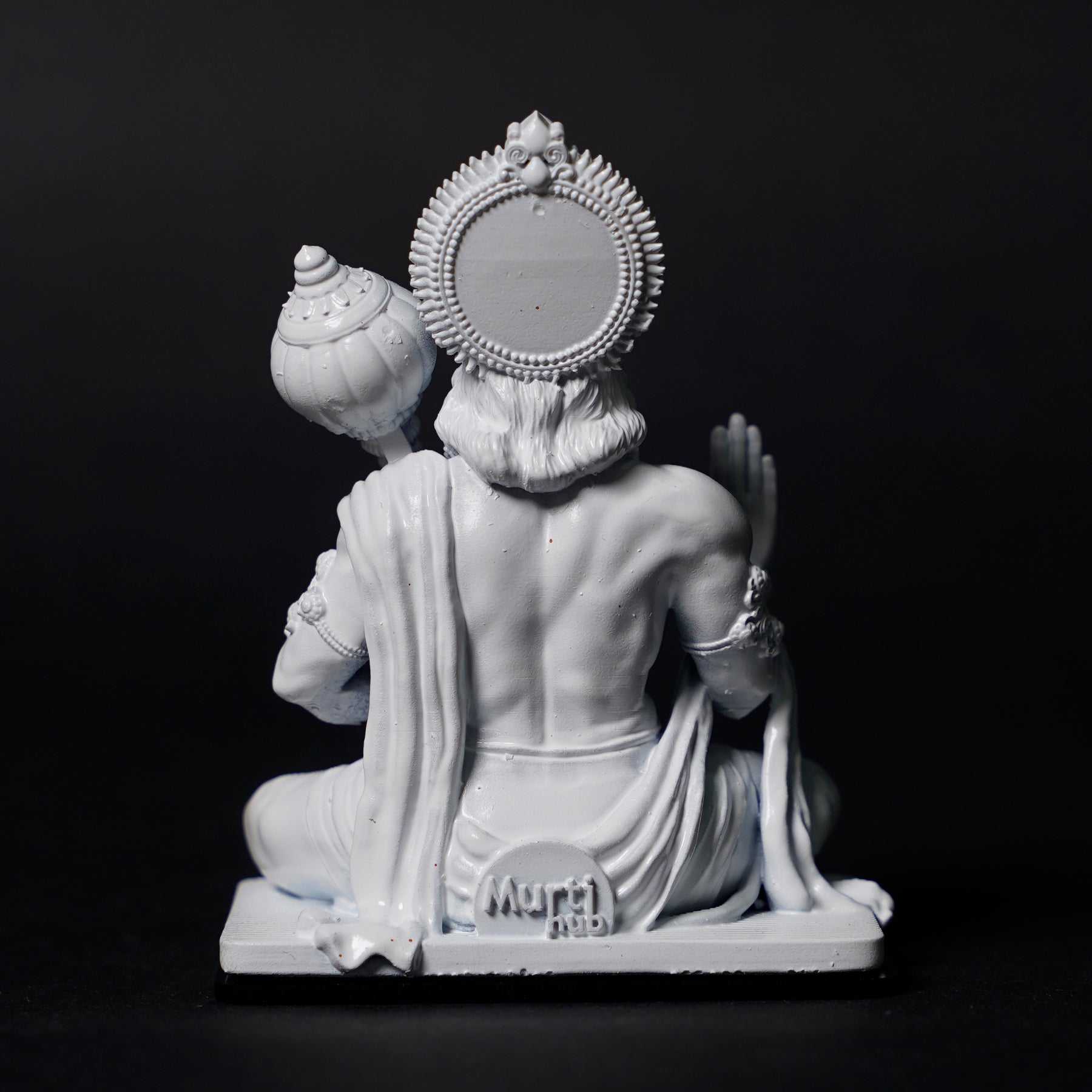 Lord Hanuman Ji — Seated Blessing Idol | Gold Finish | Car Dashboard