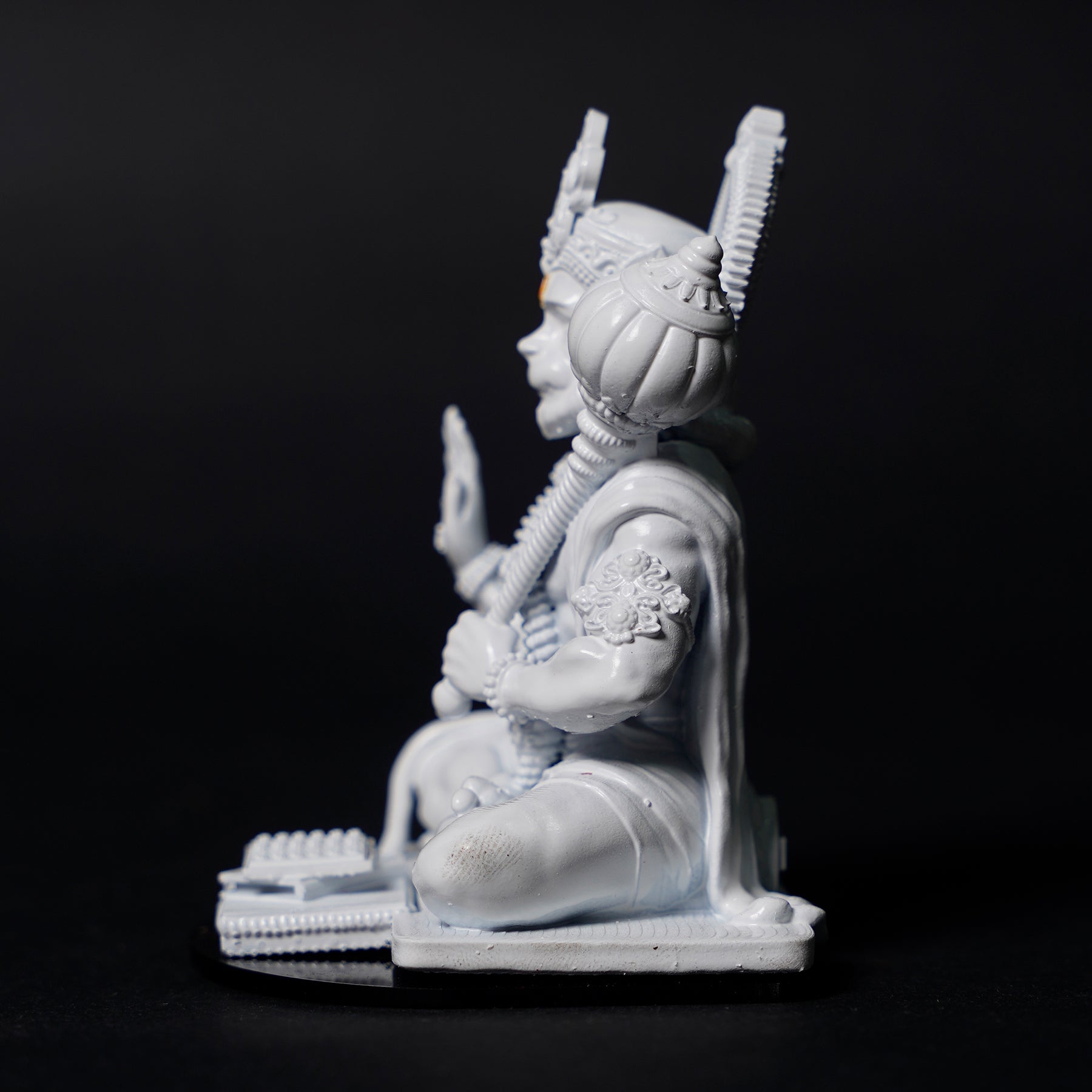 Lord Hanuman Ji — Seated Blessing Idol | Copper Gold Finish | Car Dashboard