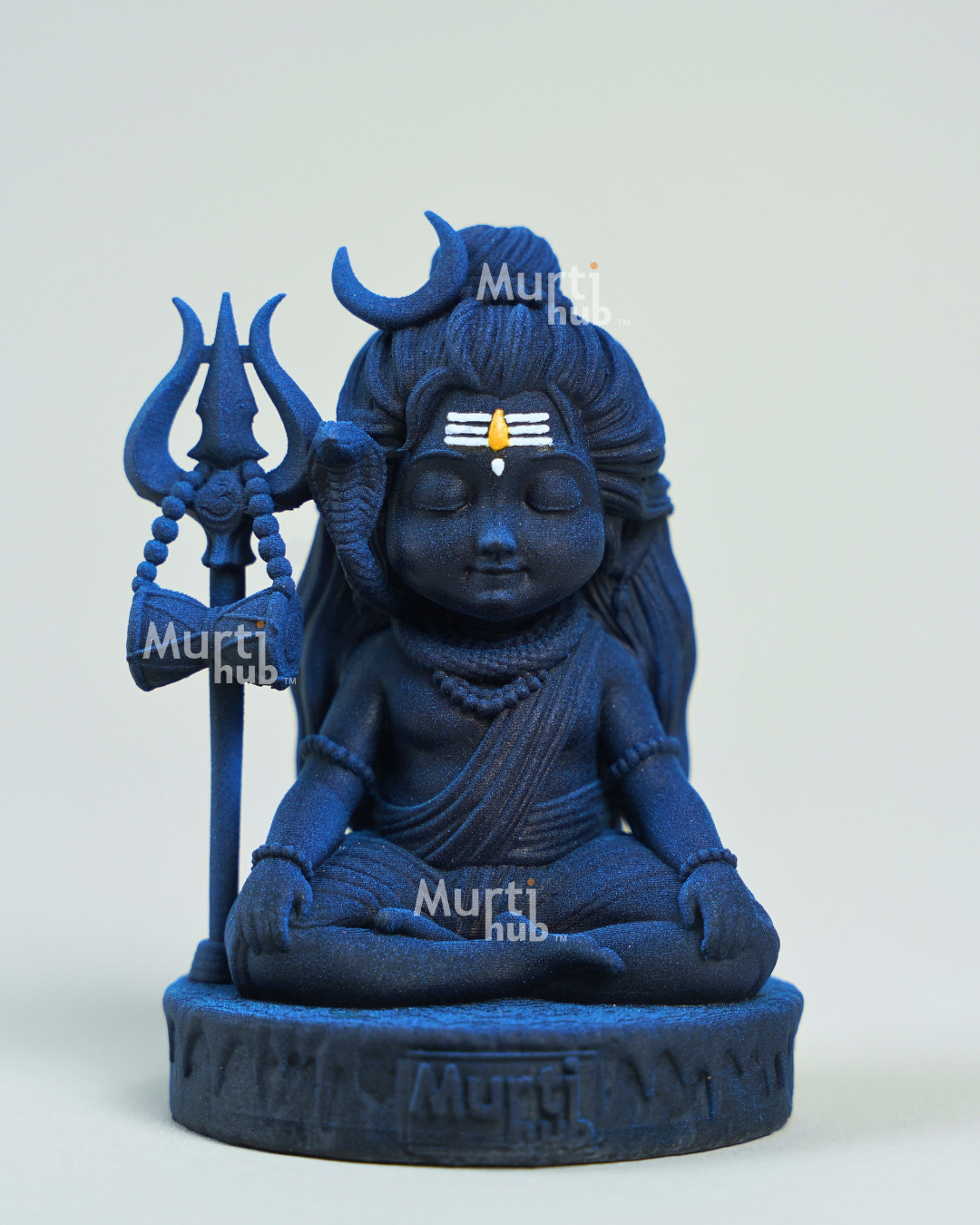 Baal Shiva Idol — The Serene Meditator | Pure White Finish | Car Dashboard & Home