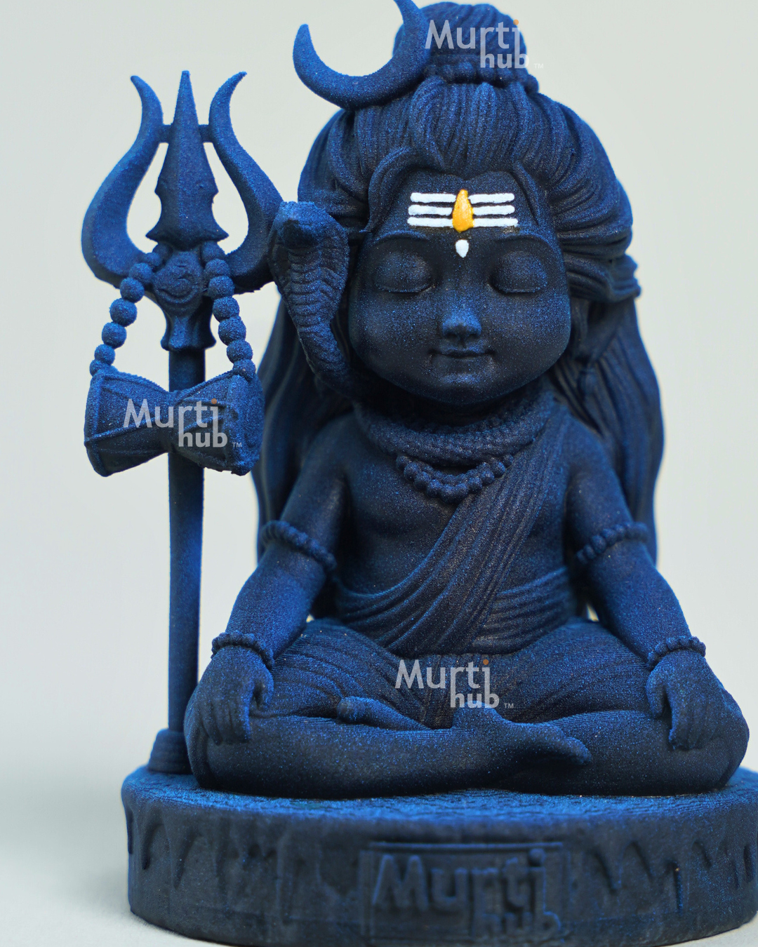 Baal Shiva Idol — The Serene Meditator | Pure White Finish | Car Dashboard & Home