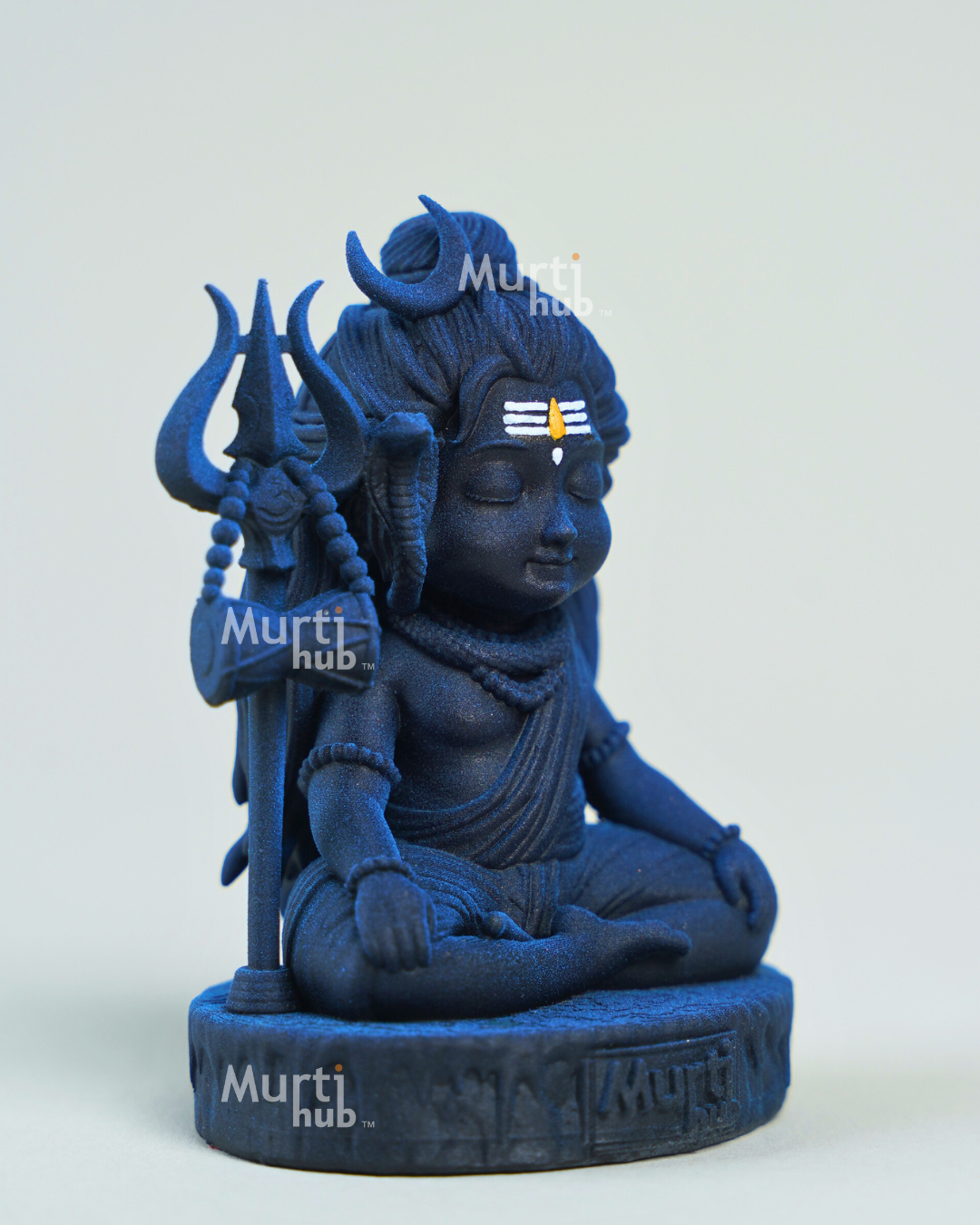 Baal Shiva Idol — The Serene Meditator | Pure White Finish | Car Dashboard & Home