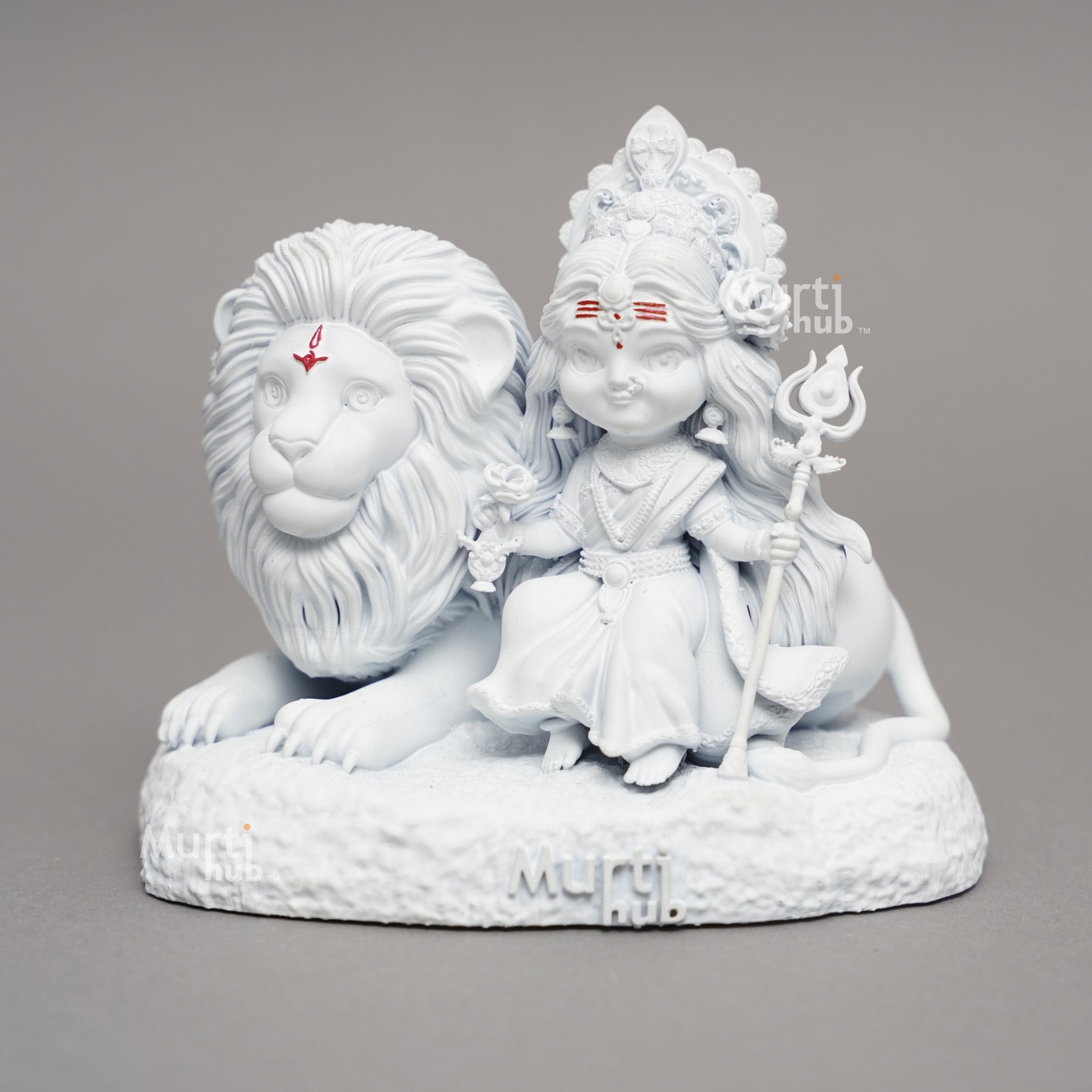 Baal Durga Maa with Lion – Car Dashboard Idol