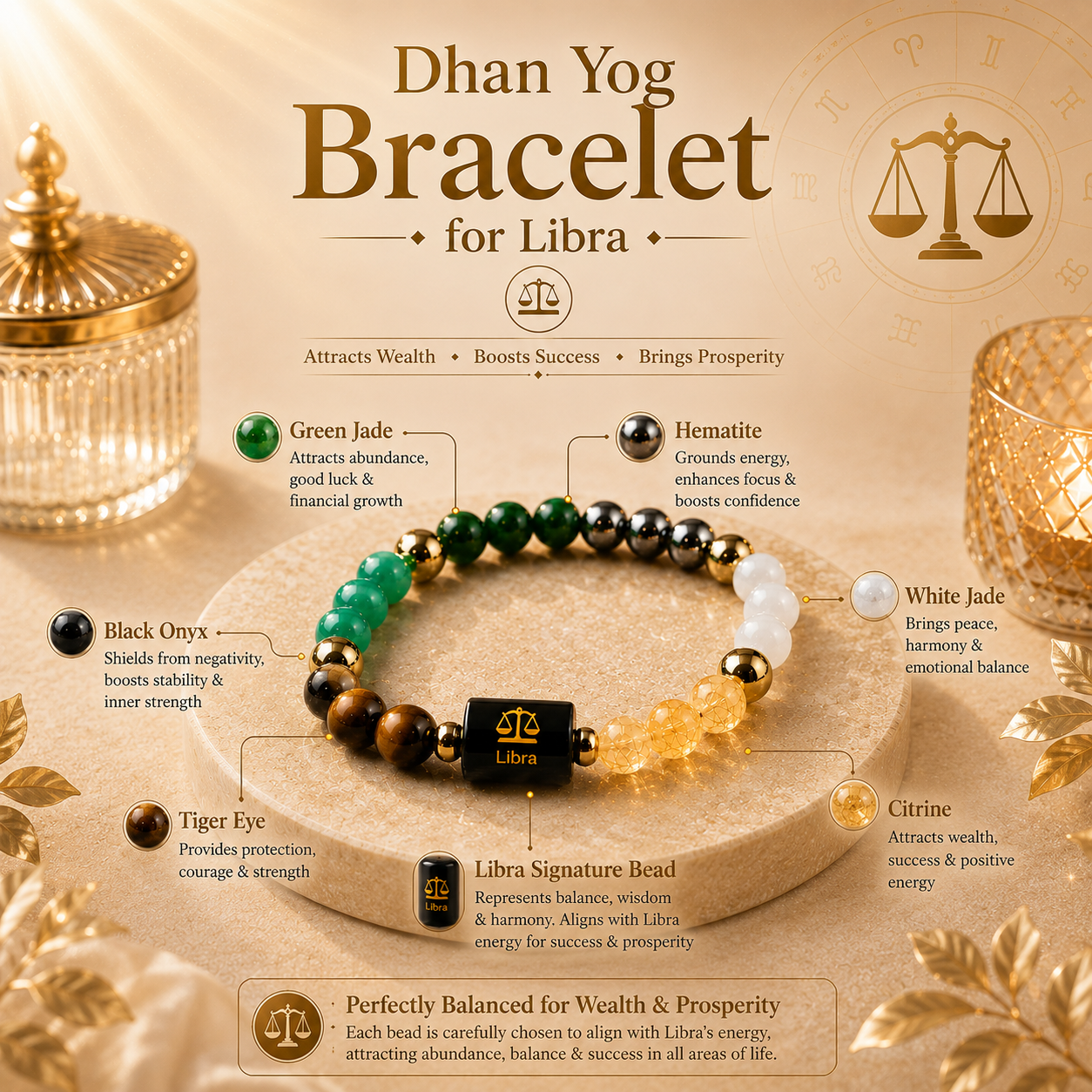 Dhan yog bracelet for Libra