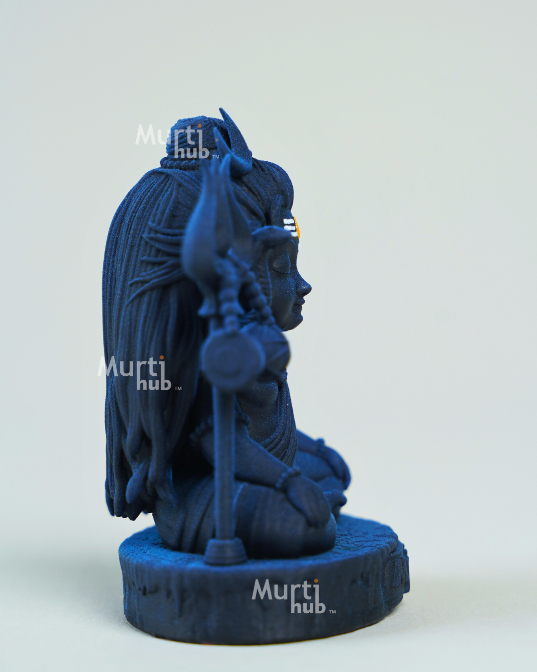 Baal Shiva Idol — The Serene Meditator | Pure White Finish | Car Dashboard & Home