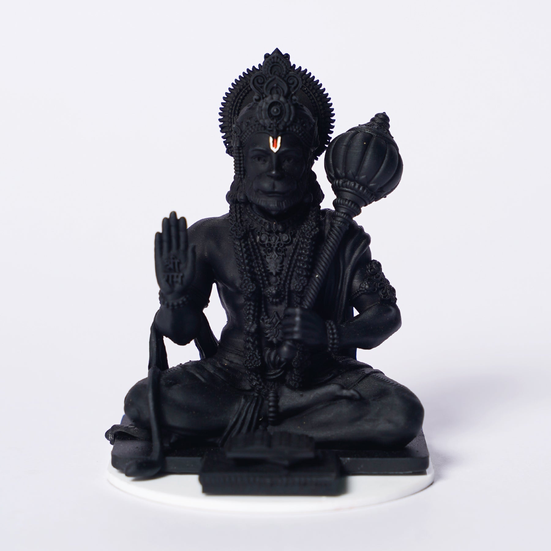 Lord Hanuman Ji — Seated Blessing Idol | Copper Gold Finish | Car Dashboard
