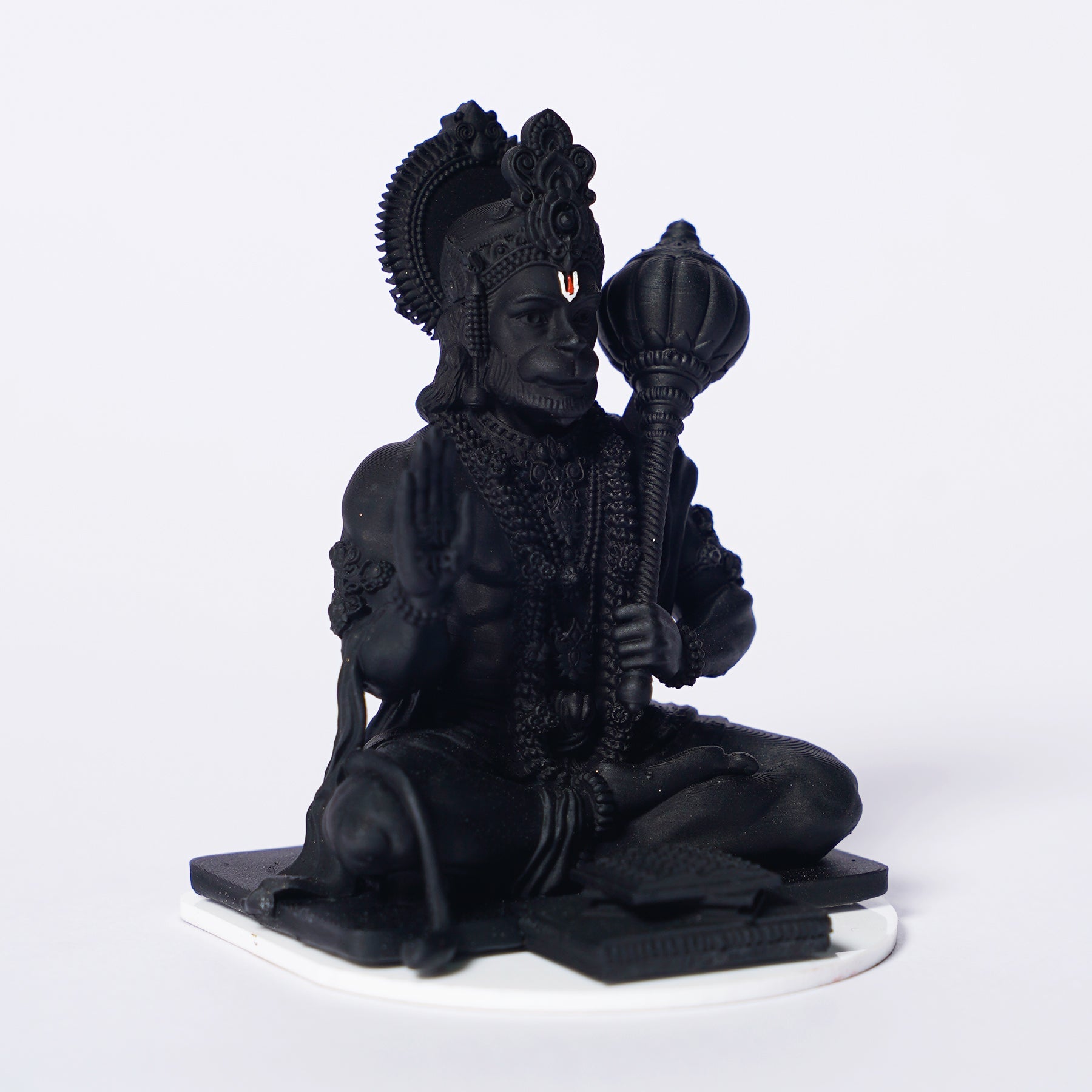 Lord Hanuman Ji — Seated Blessing Idol | Gold Finish | Car Dashboard