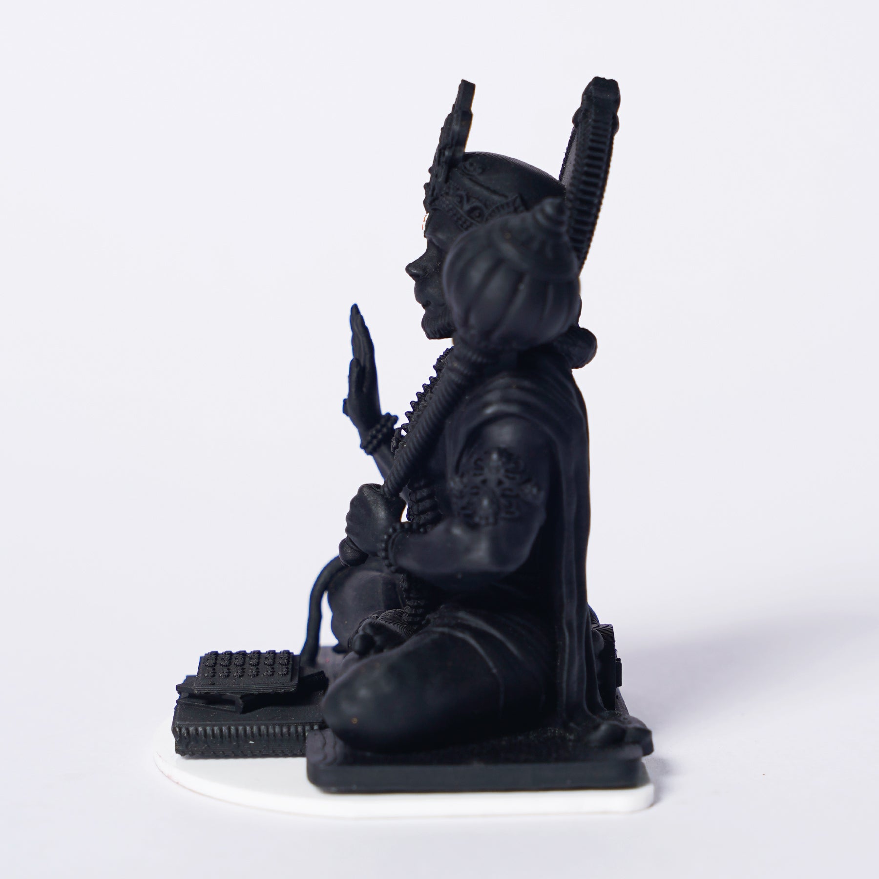 Lord Hanuman Ji — Seated Blessing Idol | Gold Finish | Car Dashboard