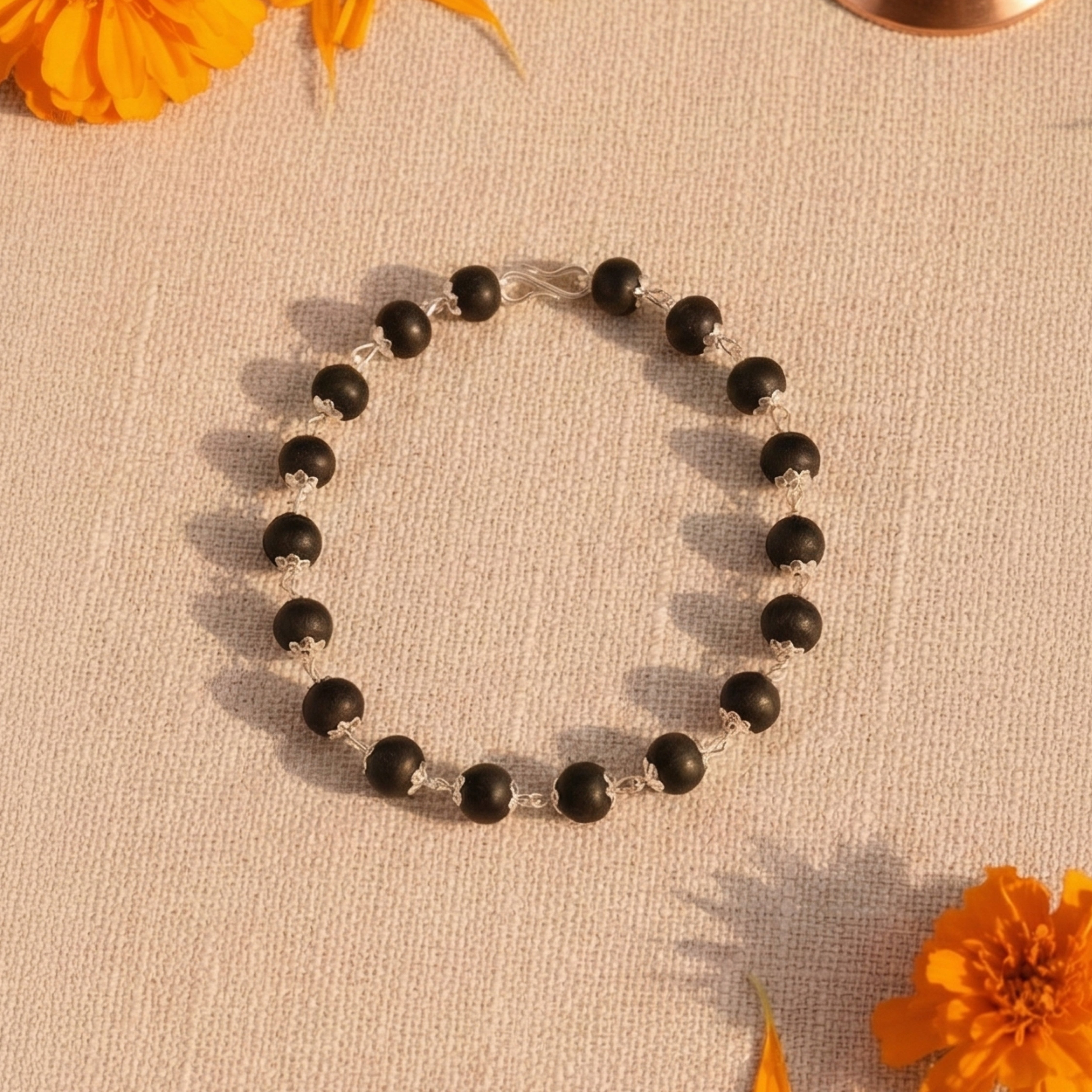 Karungali Devotional Kit (Karungali Mala + Karungali Bracelet + Japa Counter)
