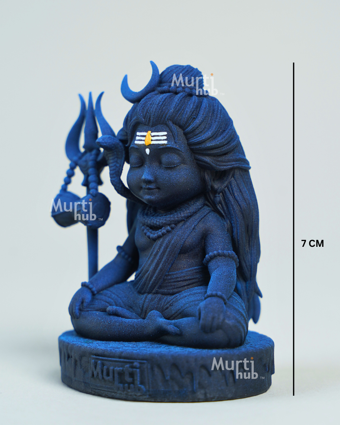 Baal Shiva Idol — The Serene Meditator | Pure White Finish | Car Dashboard & Home