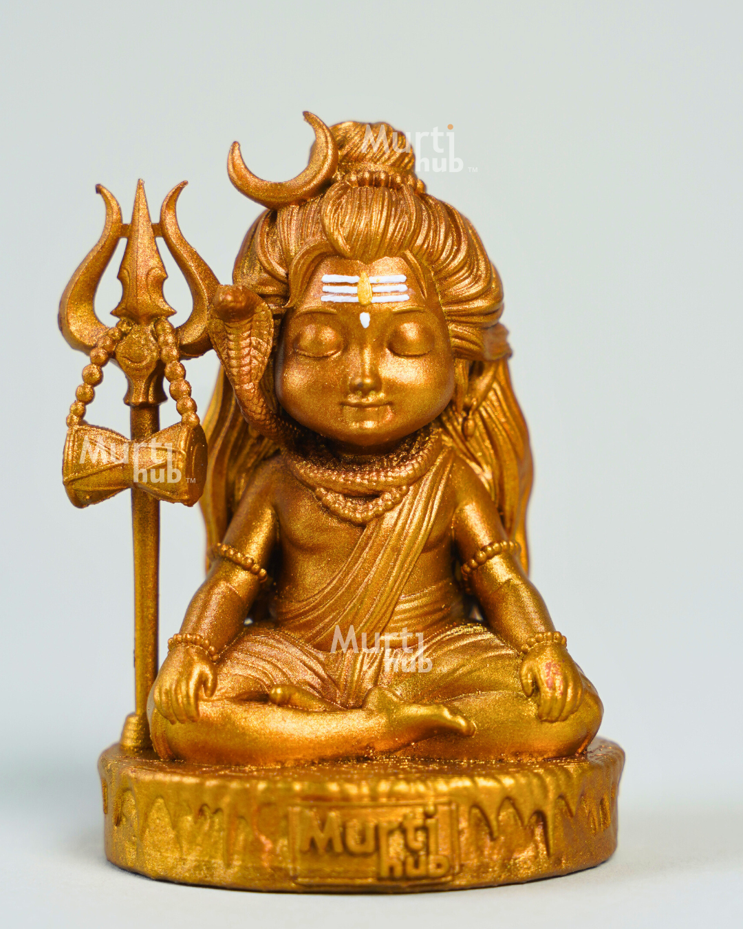 Baal Shiva Idol — The Serene Meditator | Pure White Finish | Car Dashboard & Home