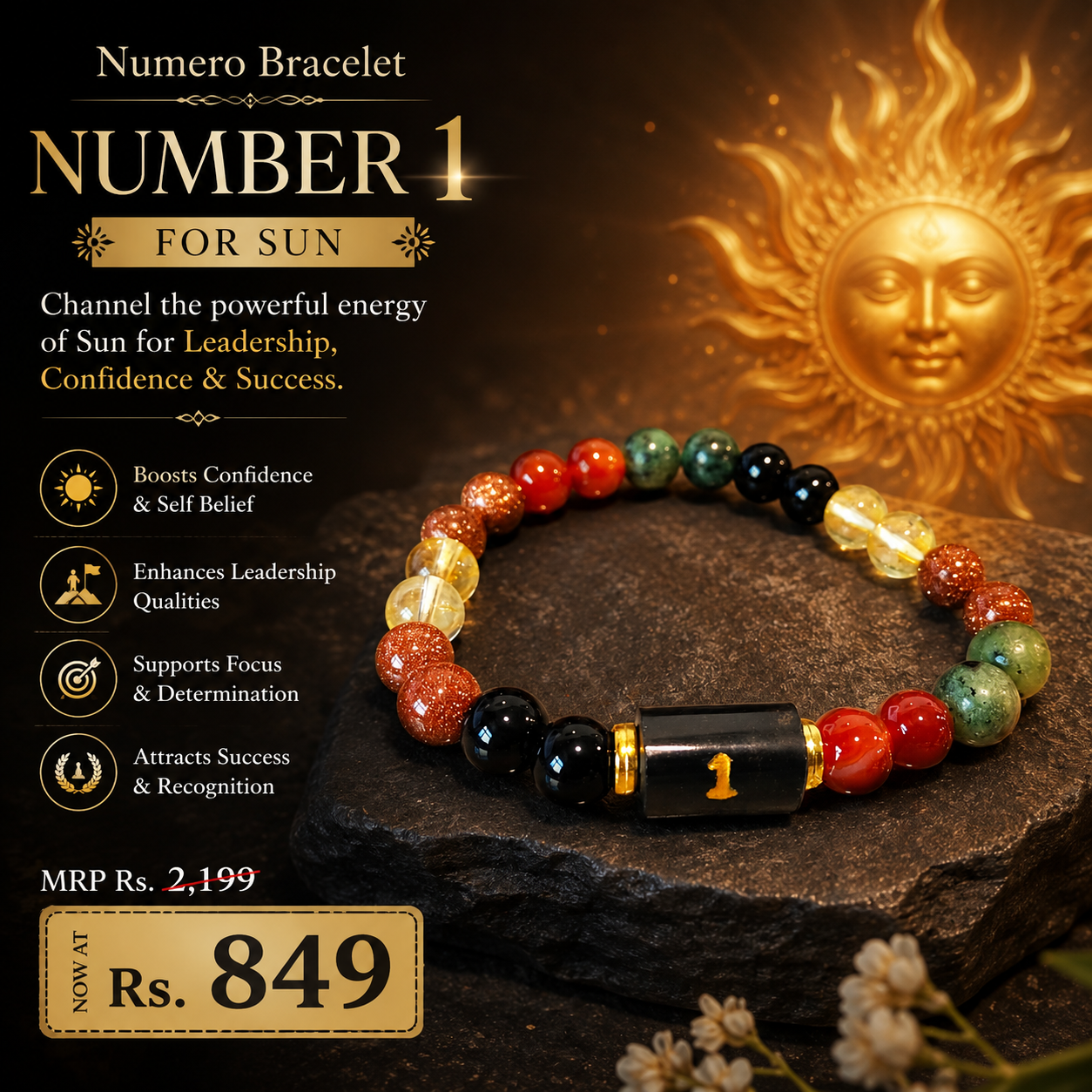 Numero Bracelet – Ruling Number 1 (Sun)