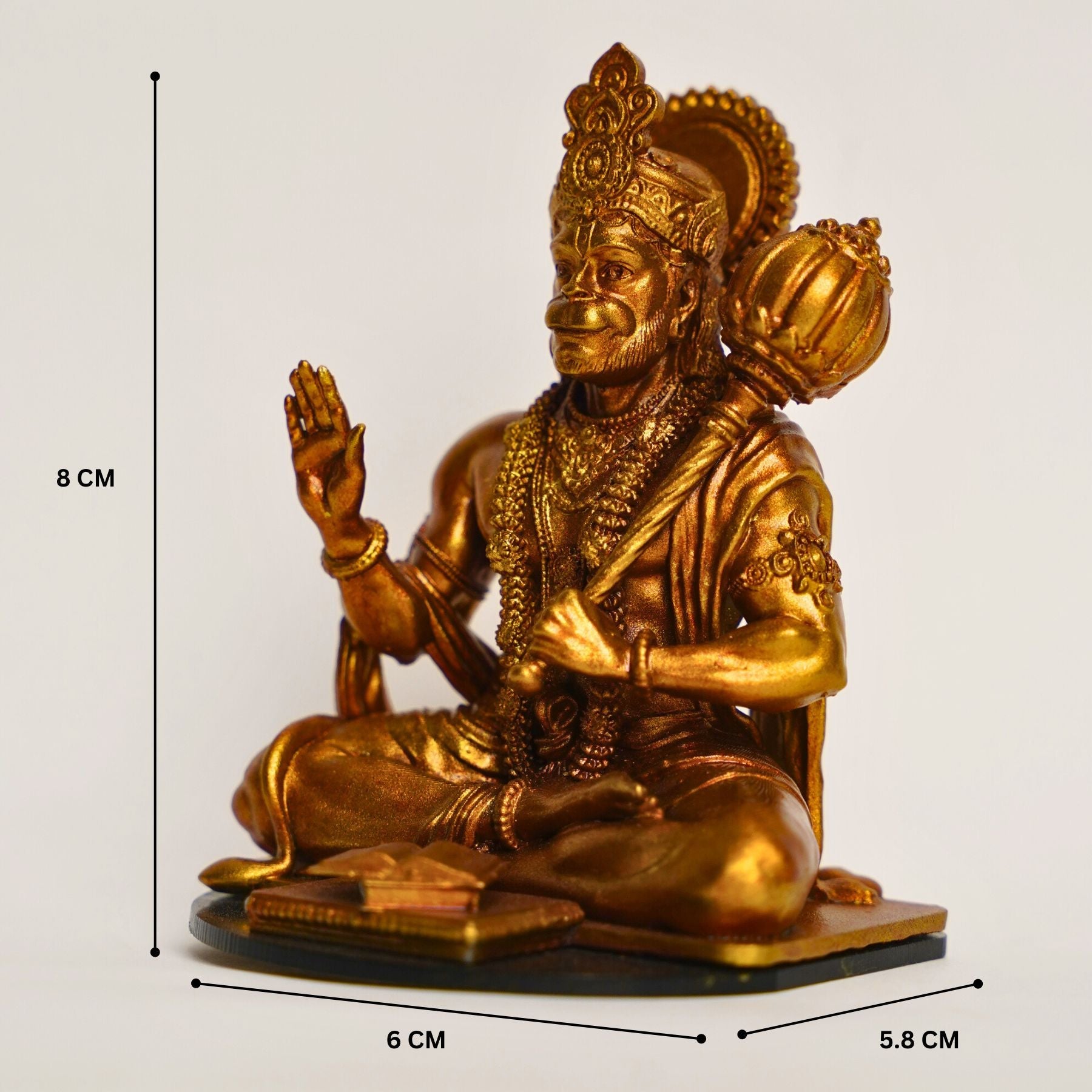 Lord Hanuman Ji – Seated Blessing Idol | Car Dashboard | Murtihub