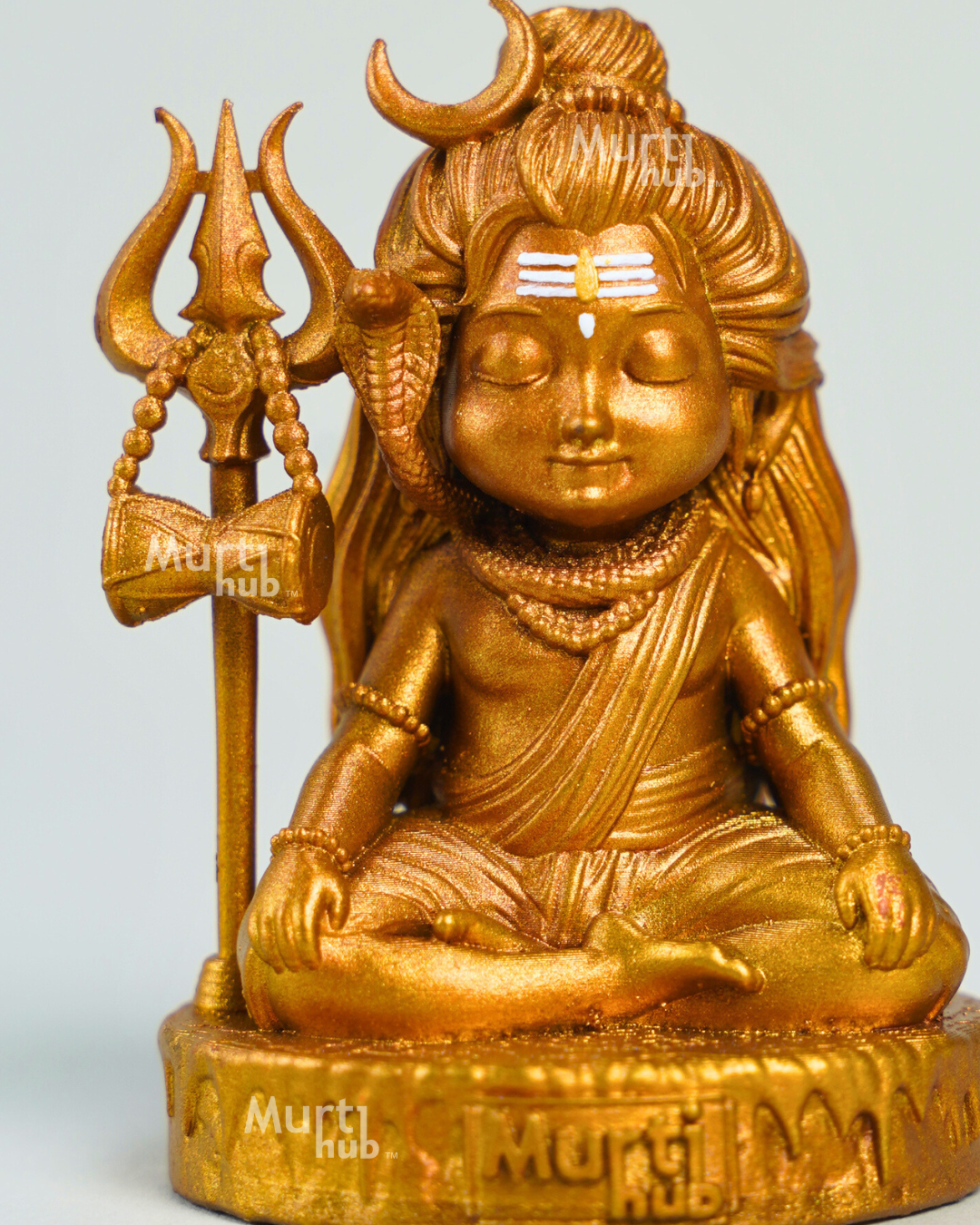 Baal Shiva Idol — The Serene Meditator | Pure White Finish | Car Dashboard & Home