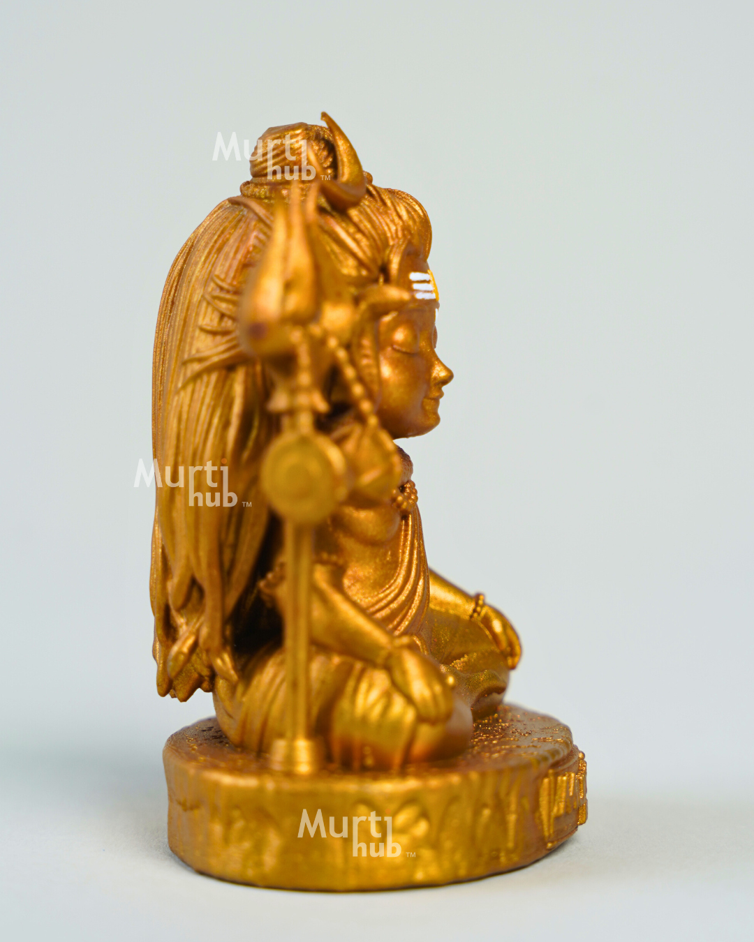 Baal Shiva Idol — The Serene Meditator | Pure White Finish | Car Dashboard & Home