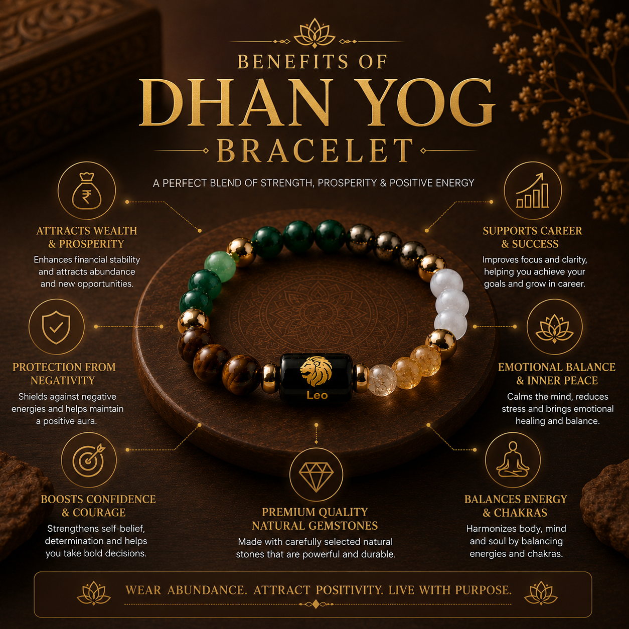 Dhan Yog Bracelet for Leo