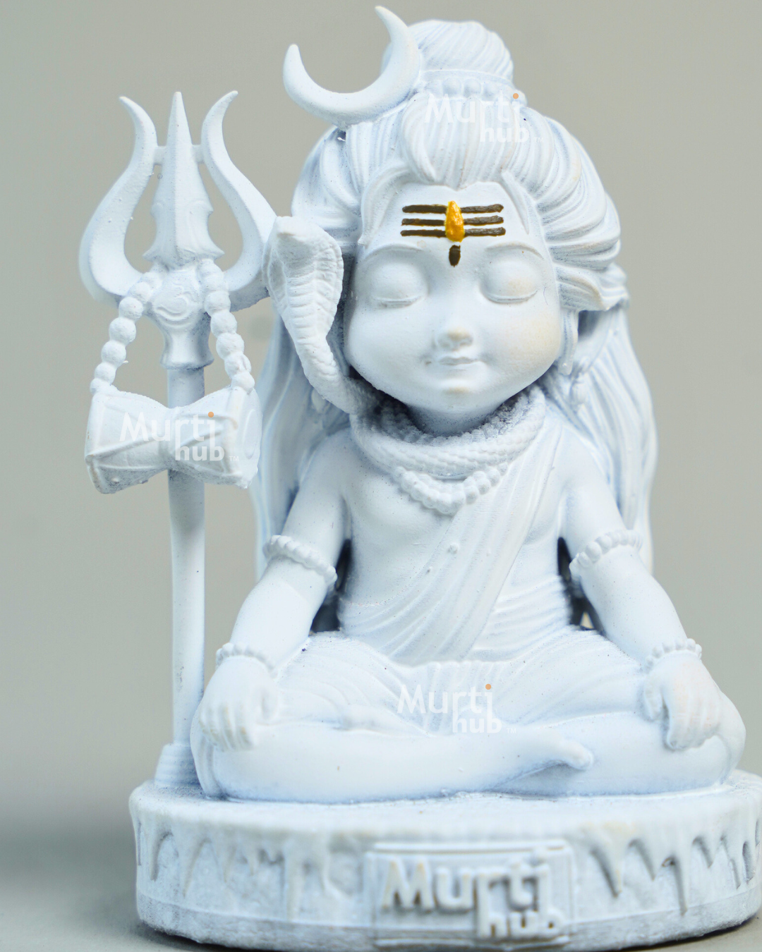 Baal Shiva Idol – The Serene Meditator | Hand-Painted Resin Murti