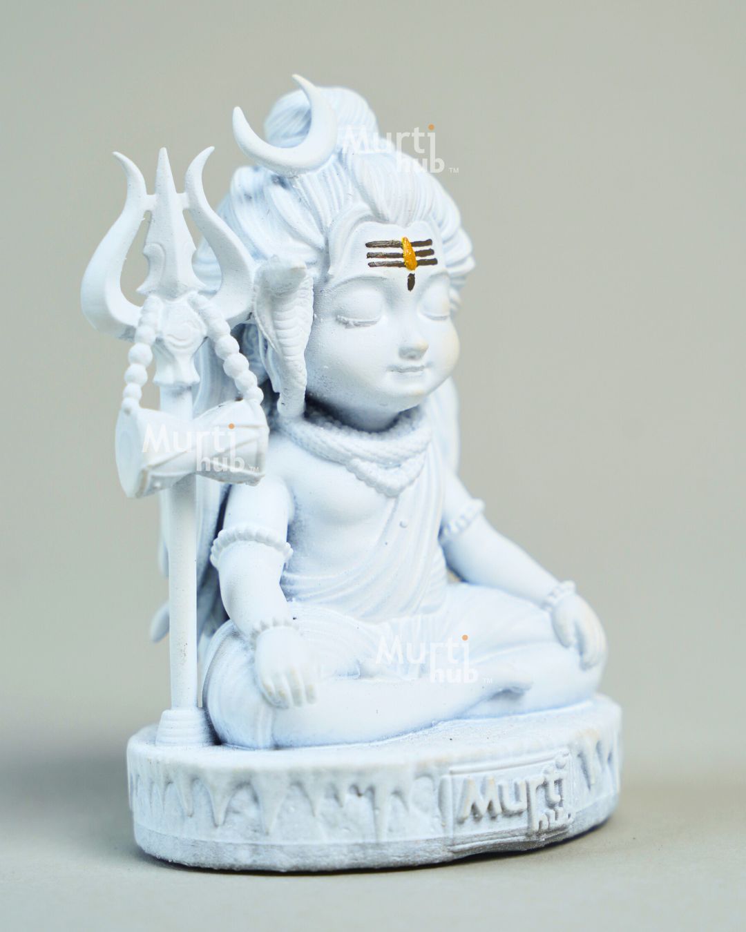Baal Shiva Idol – The Serene Meditator | Hand-Painted Resin Murti