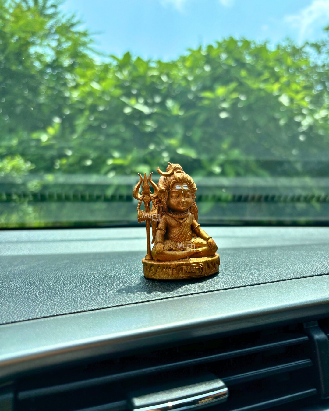 Baal Shiva Idol — The Serene Meditator | Pure White Finish | Car Dashboard & Home