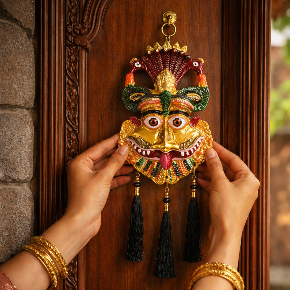 Multicolor Kirtimukh Wall Decor | NAZARBATTU
